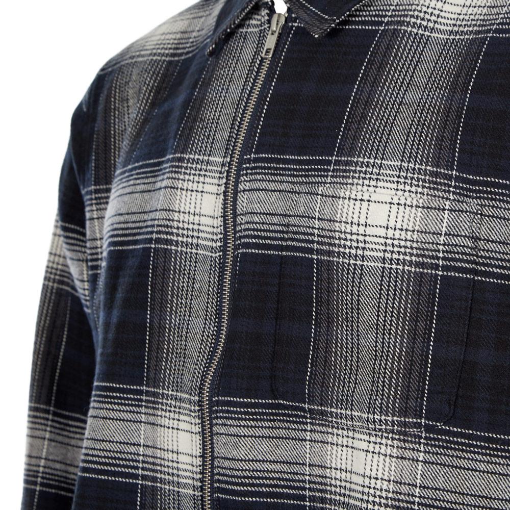 Stussy Shadow Plaid Zip Shirt in Blue for Men | Lyst
