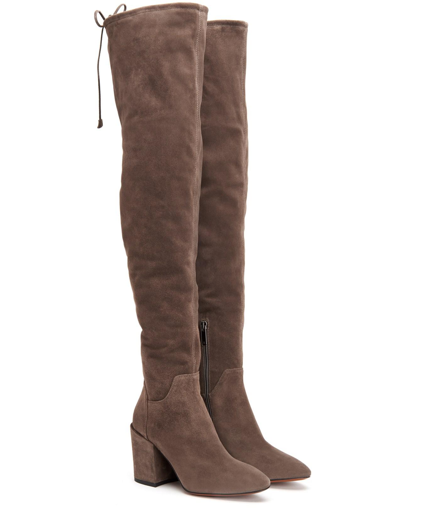 aquatalia brown suede boots