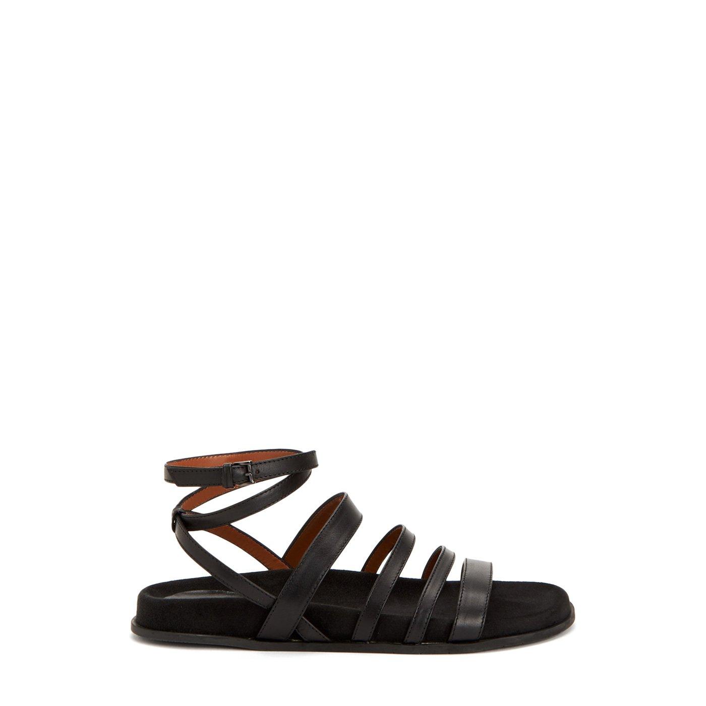 aquatalia leather flat sandals