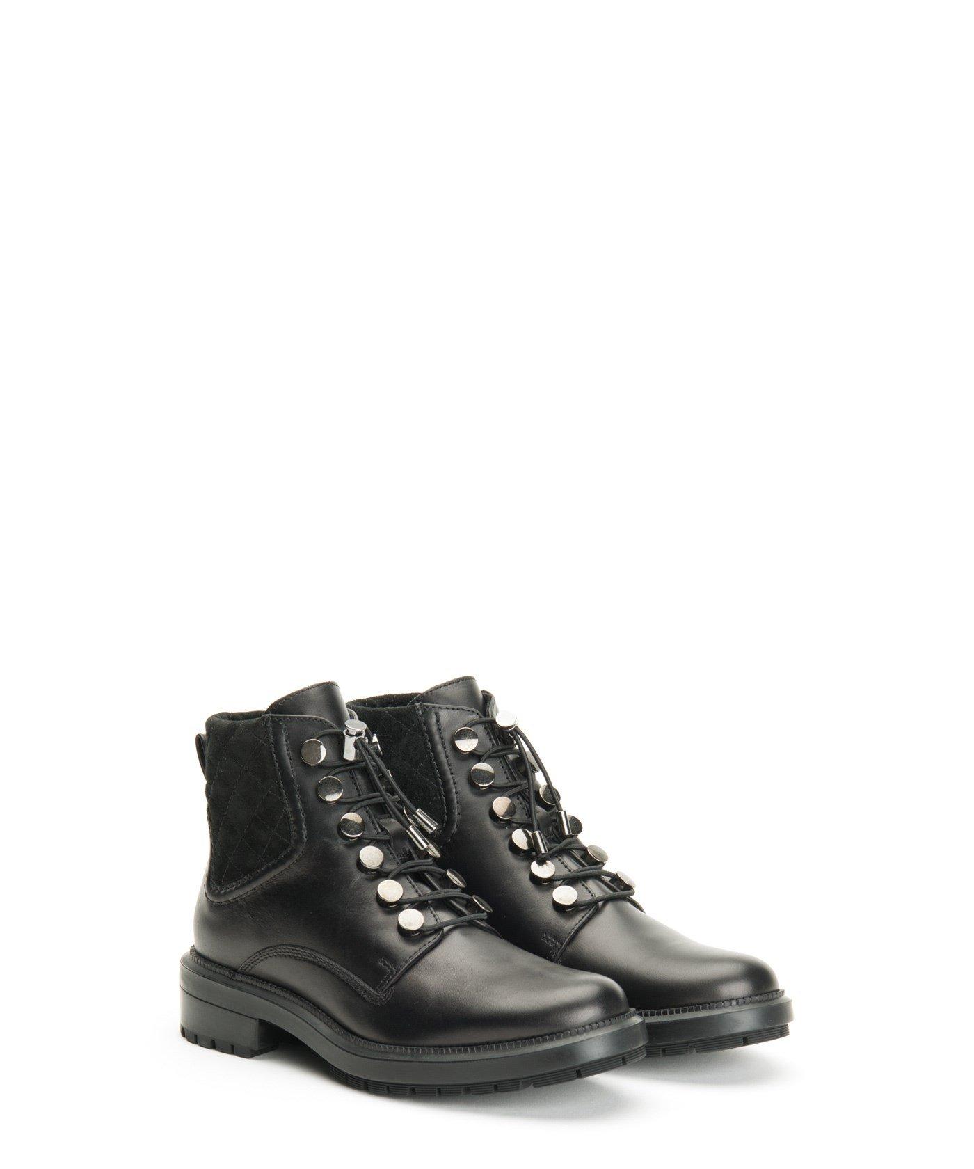 aquatalia linda leather combat boot