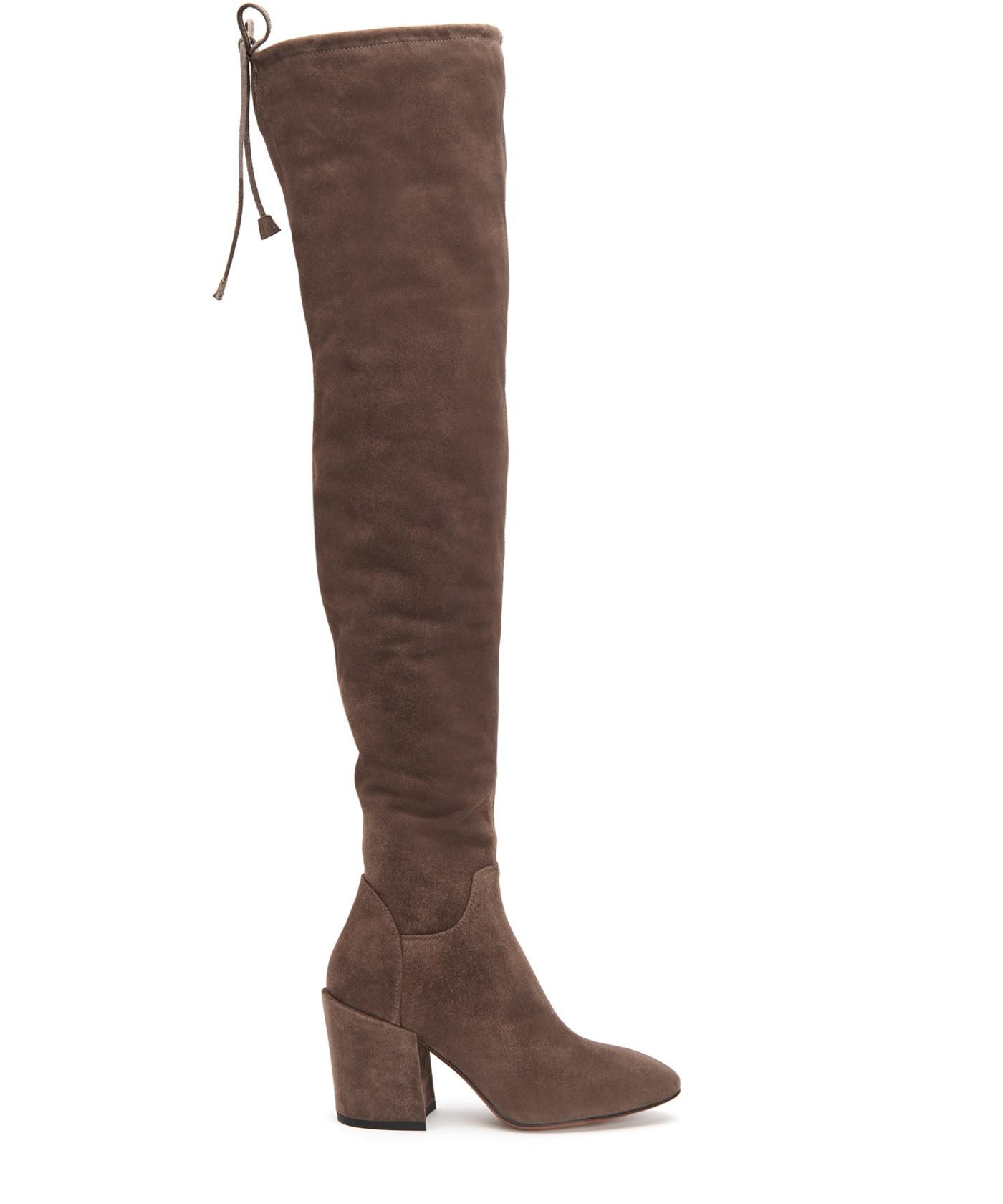 aquatalia brown suede boots