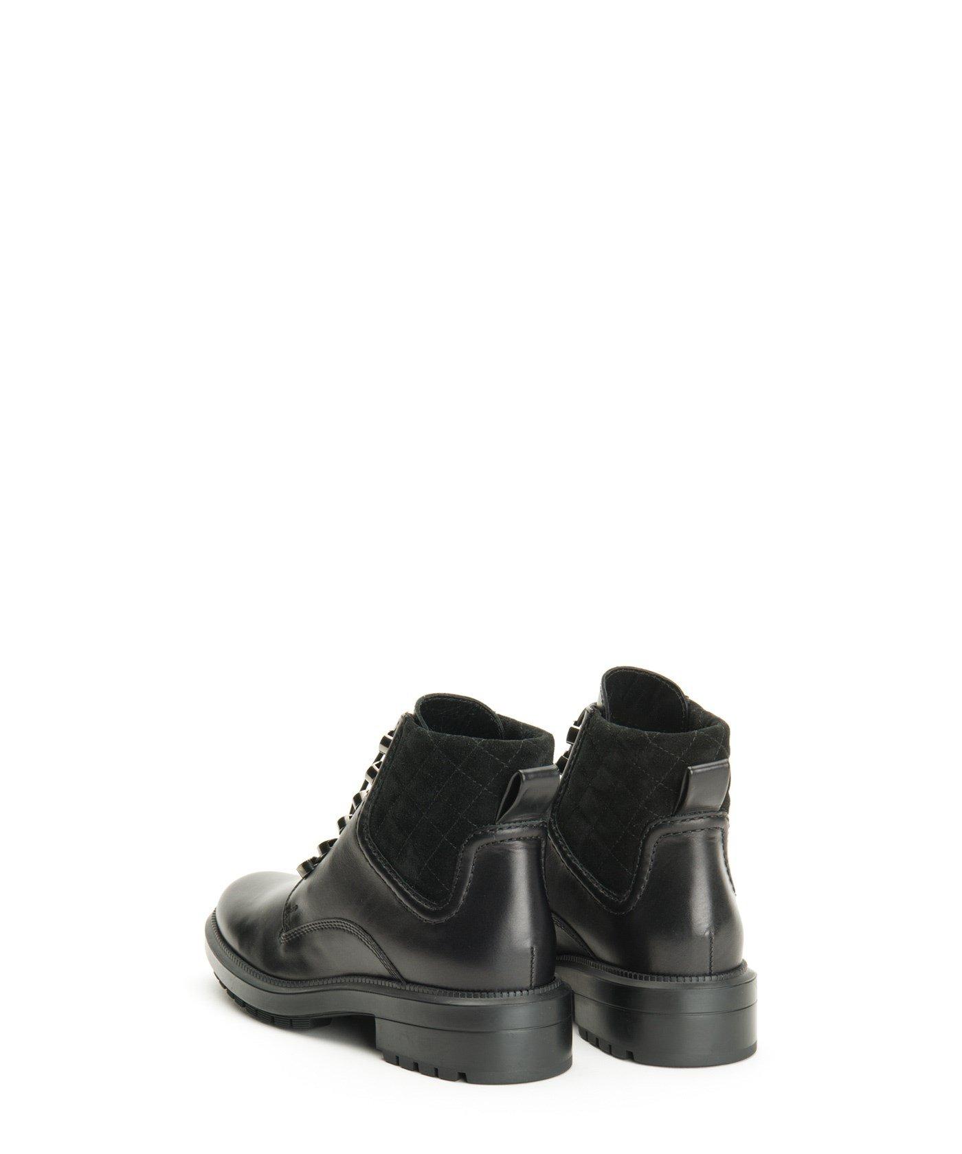 aquatalia linda leather combat boot