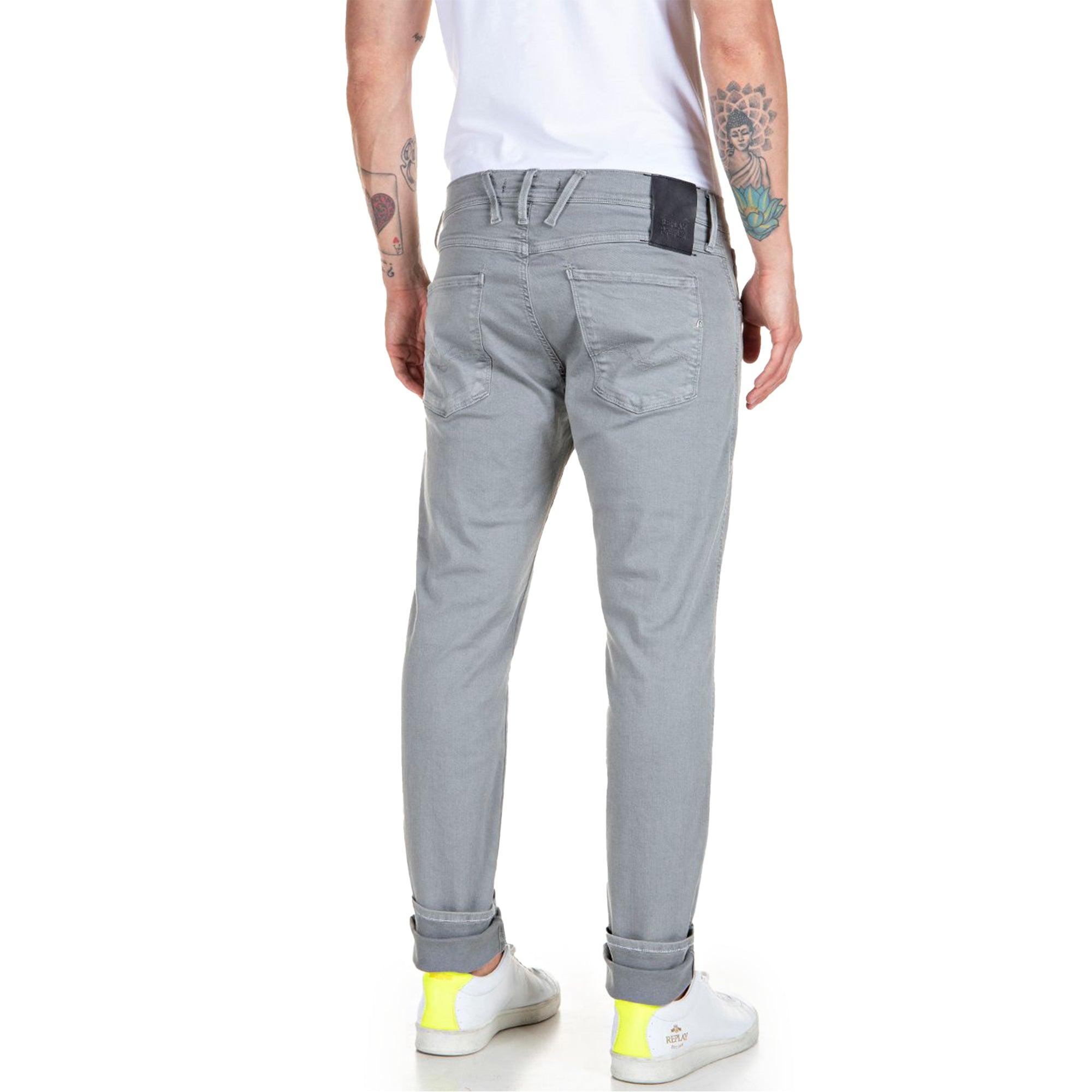 Due gå mens Replay Hyperflex X-lite Anbass Colour Edition Slim Fit Jeans in Gray for  Men | Lyst