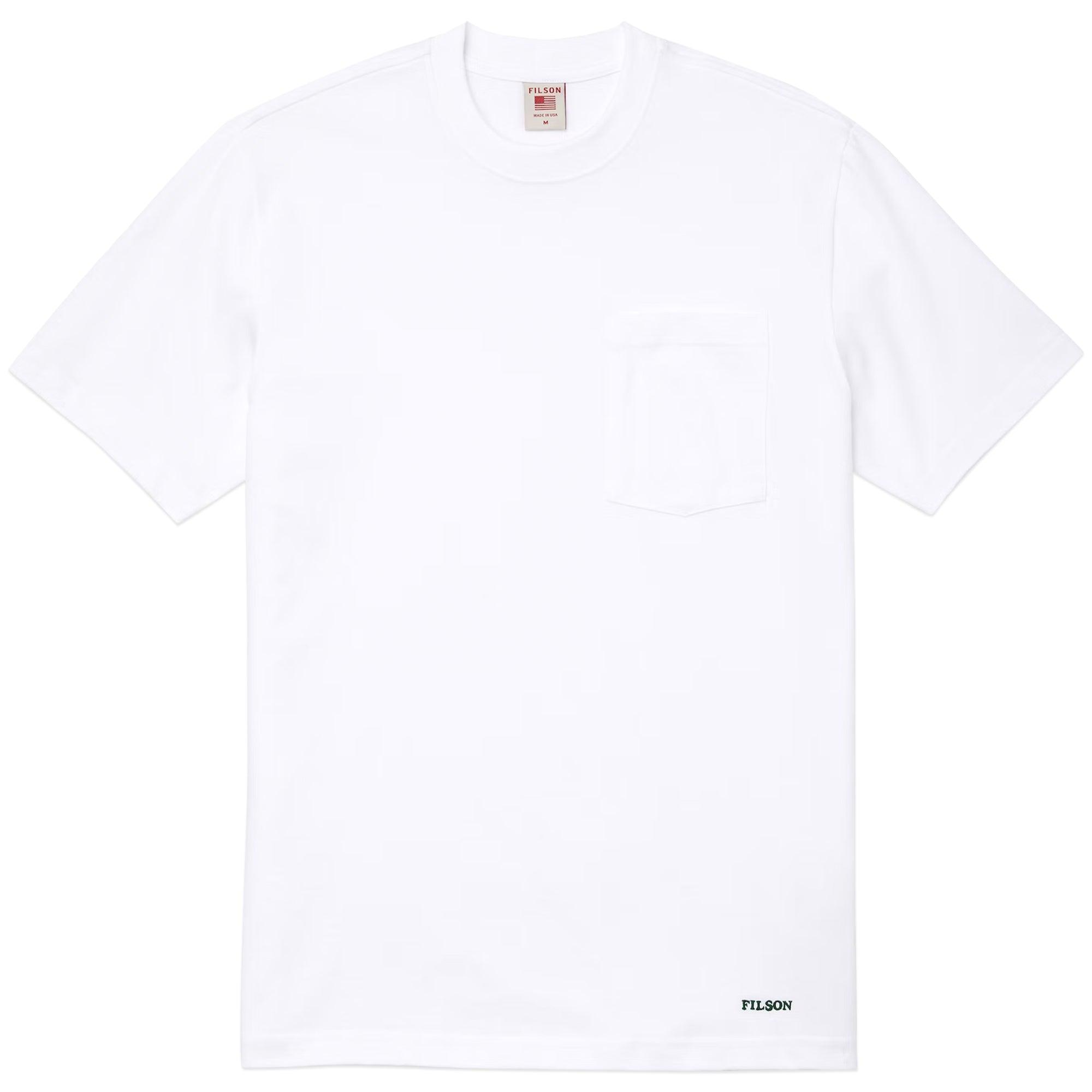 Filson Ss Pioneer Solid One Pocket T-shirt in White for Men | Lyst