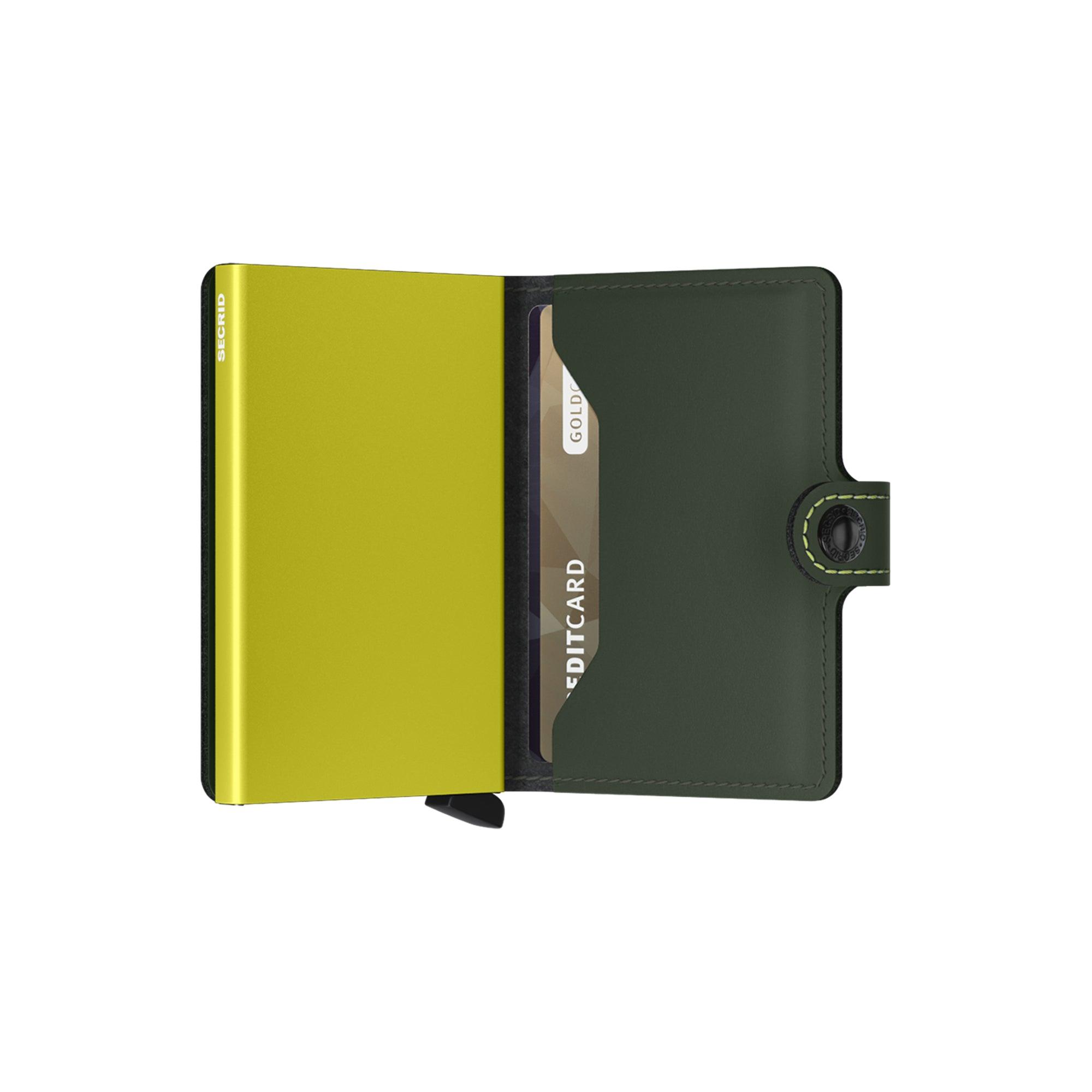 Secrid Leather Mini Wallet Matte Green & Lime for Men - Save 4% | Lyst