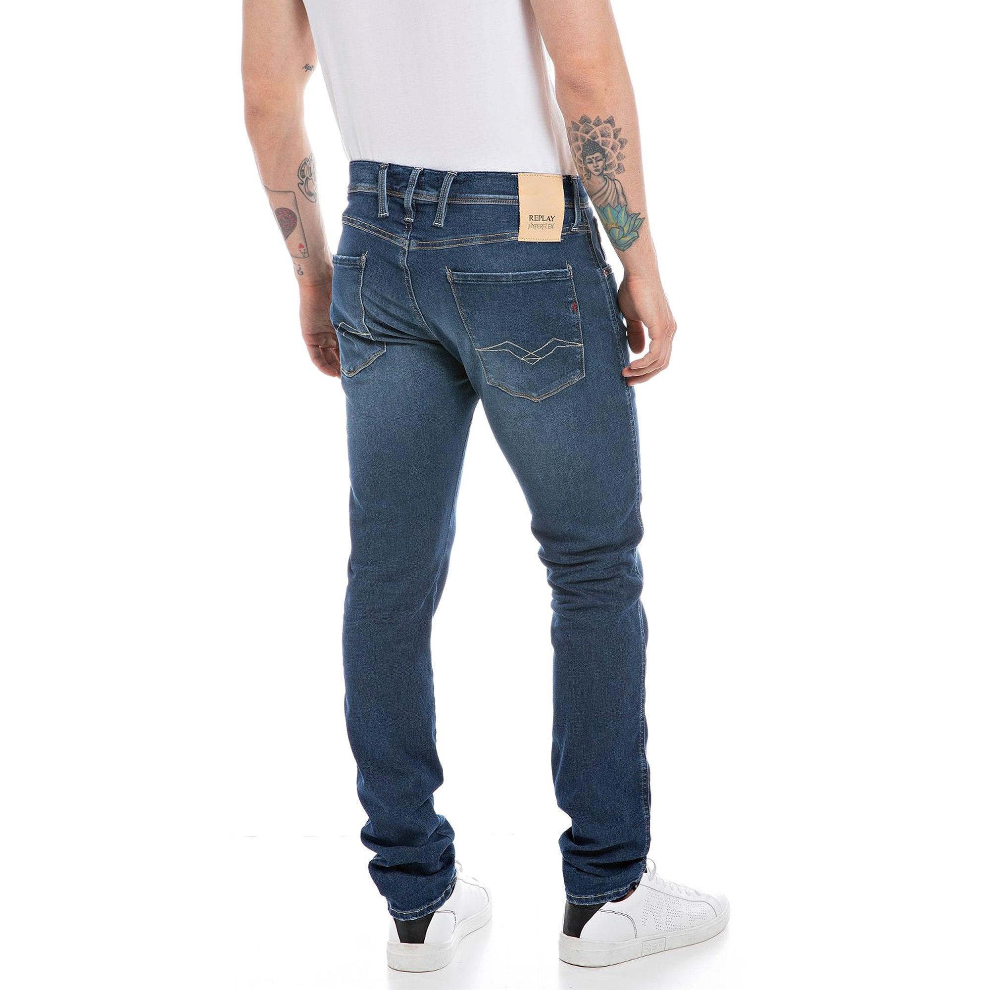 Replay Hyperflex Anbass Slim Tapered Jeans in Blue for Men Lyst