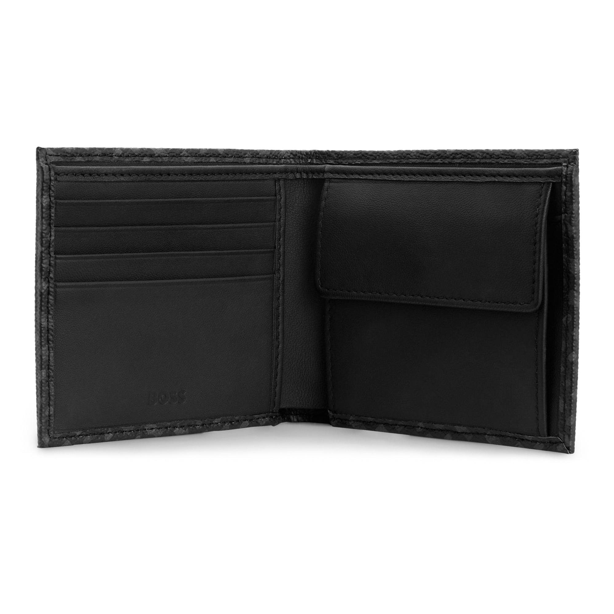 BOSS by HUGO BOSS Byron Rfid Large Tri Fold Wallet in Black for Men | Lyst