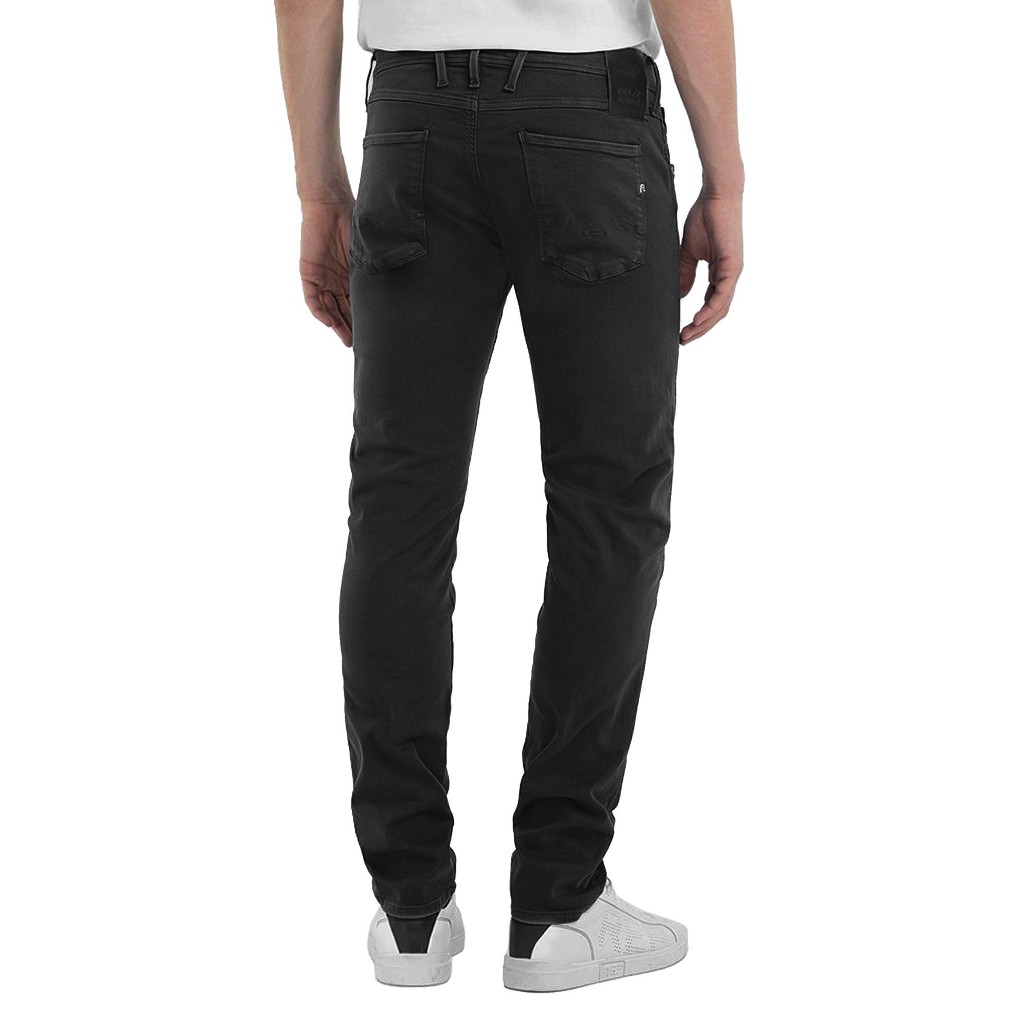Replay Hyperflex X-lite Anbass Colour Edition Slim Fit Jeans in Black for  Men | Lyst