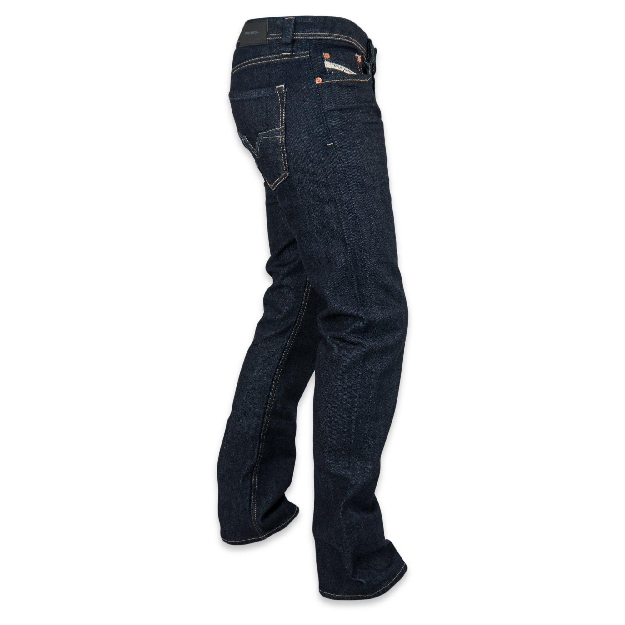 DIESEL Denim Larkee 084 Hn Straight Fit Jeans Dark Blue for Men - Lyst