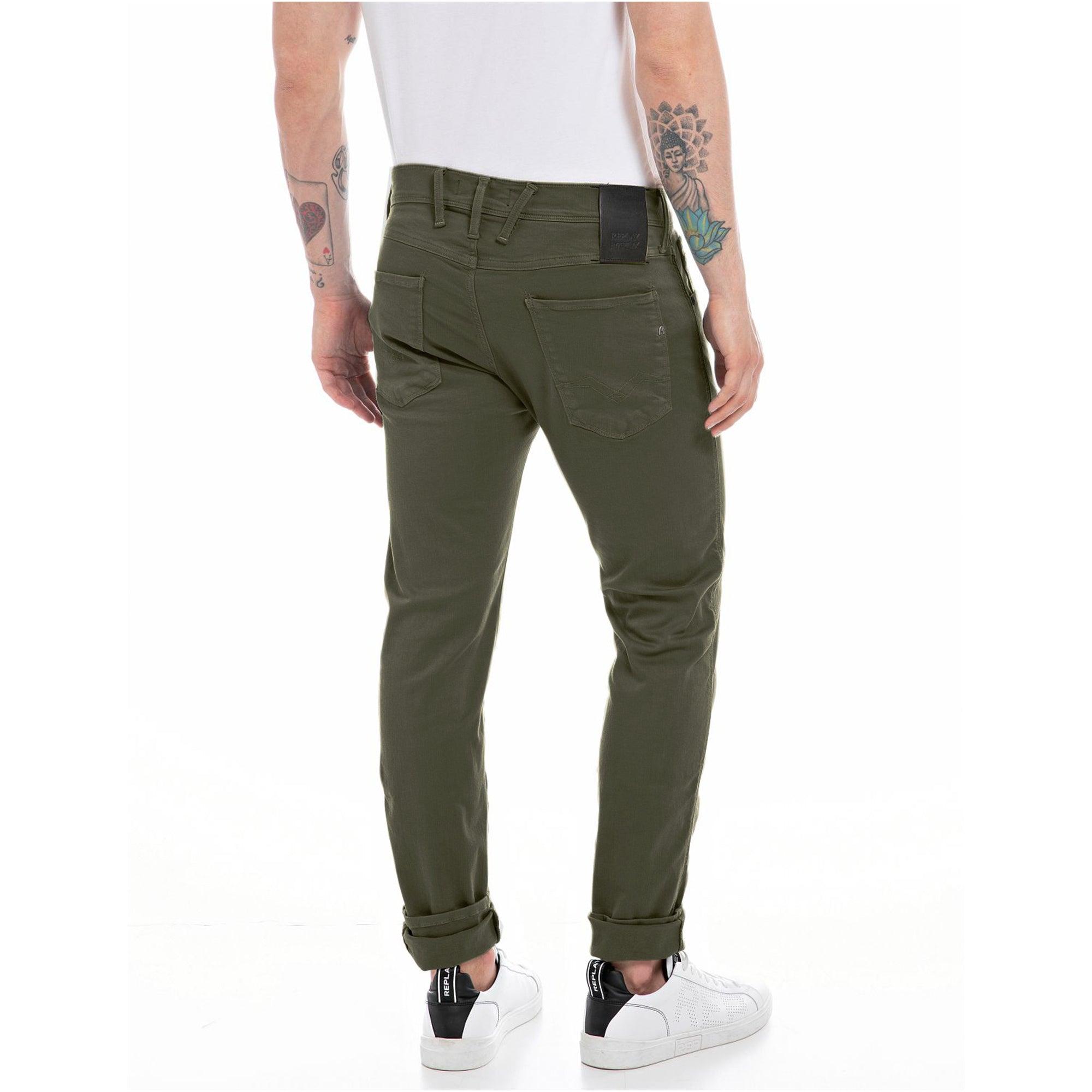 Replay Hyperflex X Lite Anbass Colour Edition Slim Fit Jeans in Green for  Men | Lyst