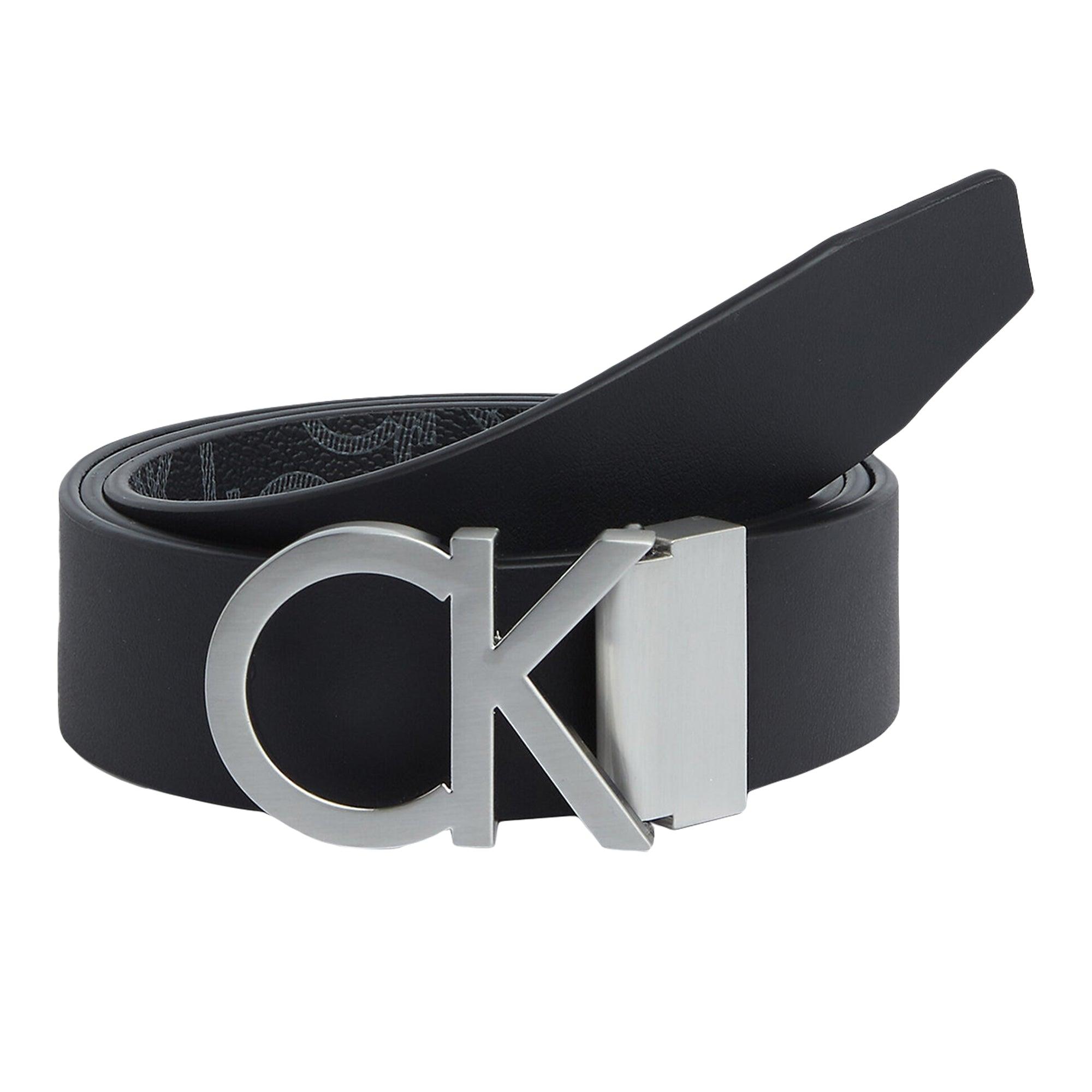 Calvin Klein Reversible Monogram Belt Black for Men | Lyst
