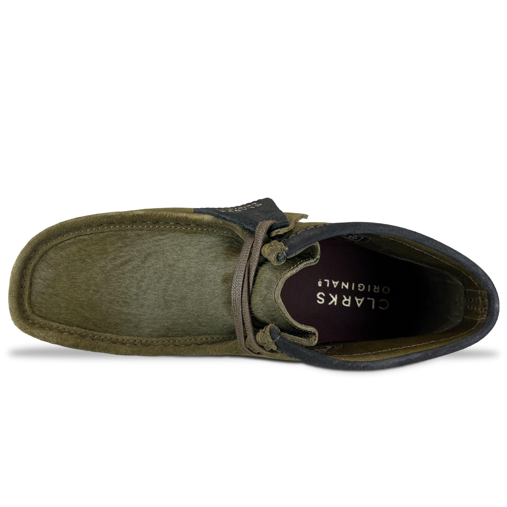 Clarks Olive Wallabee Boot Interest in Green for Men | Lyst