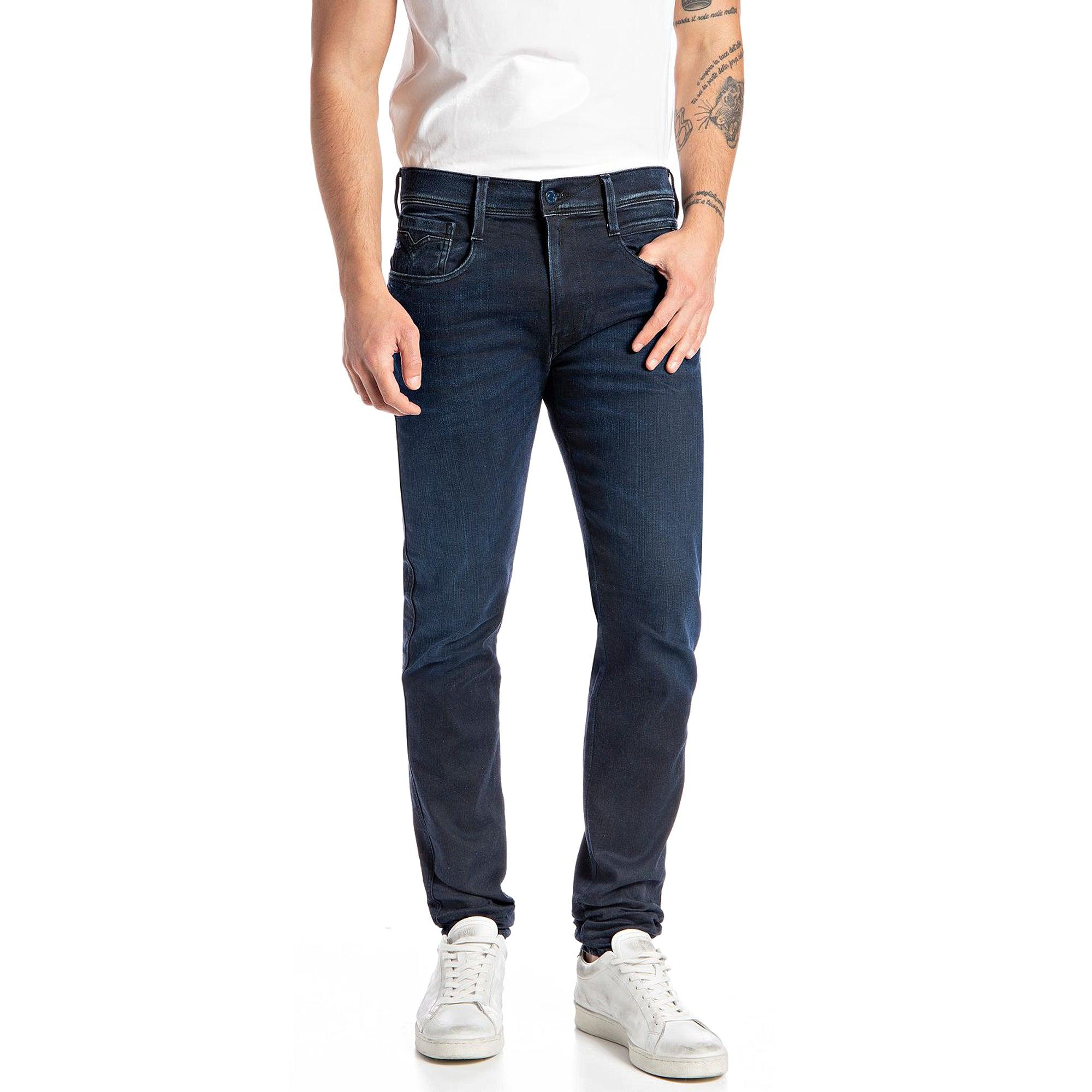Replay Hyperflex Re Used Anbass Slim Tapered Jeans in Blue for Men | Lyst