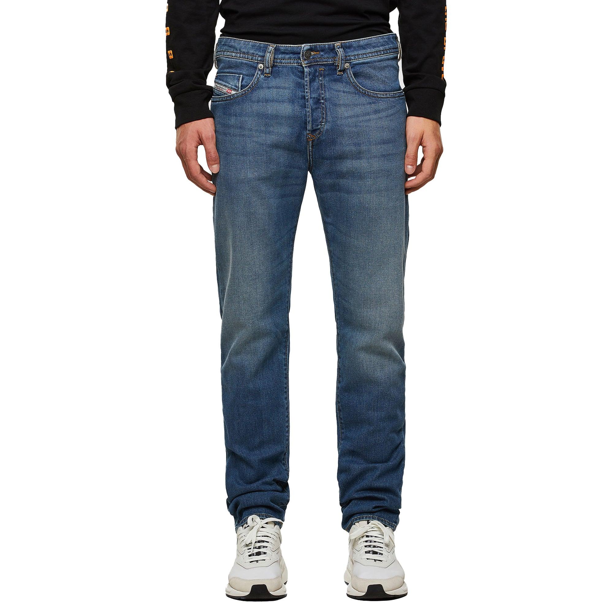 DIESEL Denim Mid Blue Buster X 9 Ei Tapered Stretch Jeans for Men | Lyst