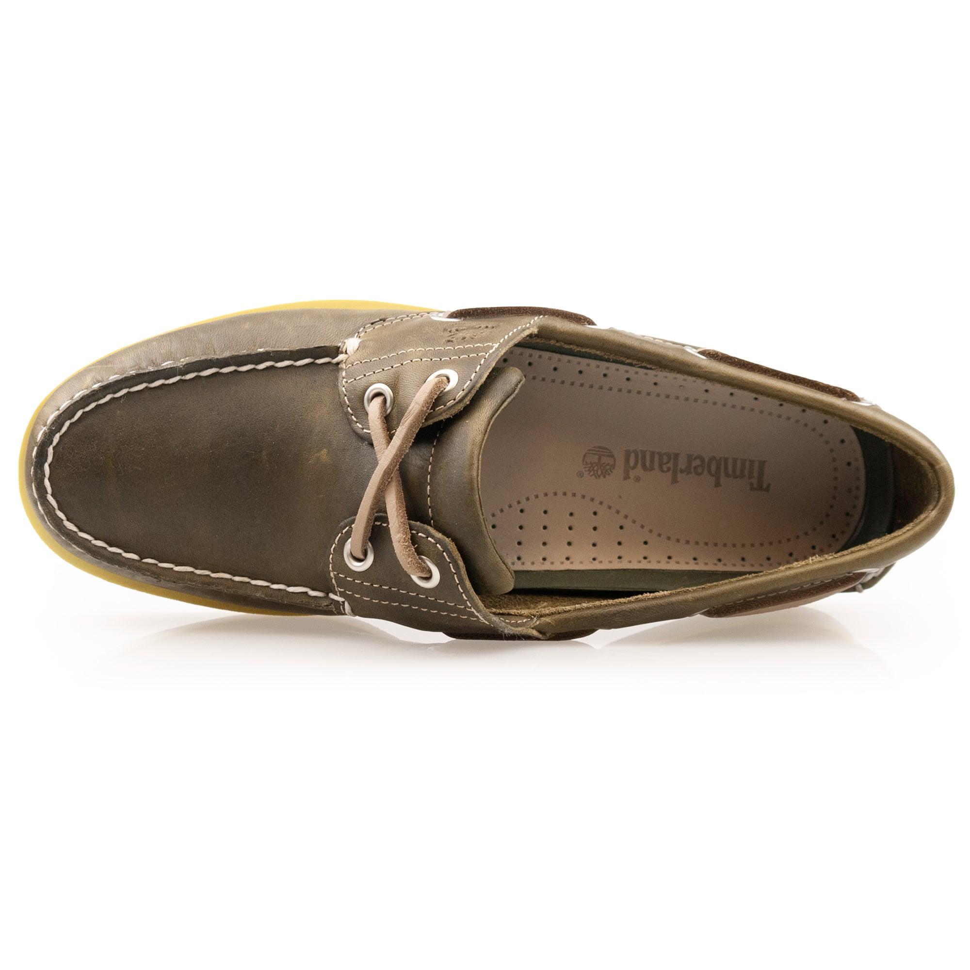 Timberland Classic Boat Shoe A 418 H Olive Full Grain in Brown for Men |  Lyst