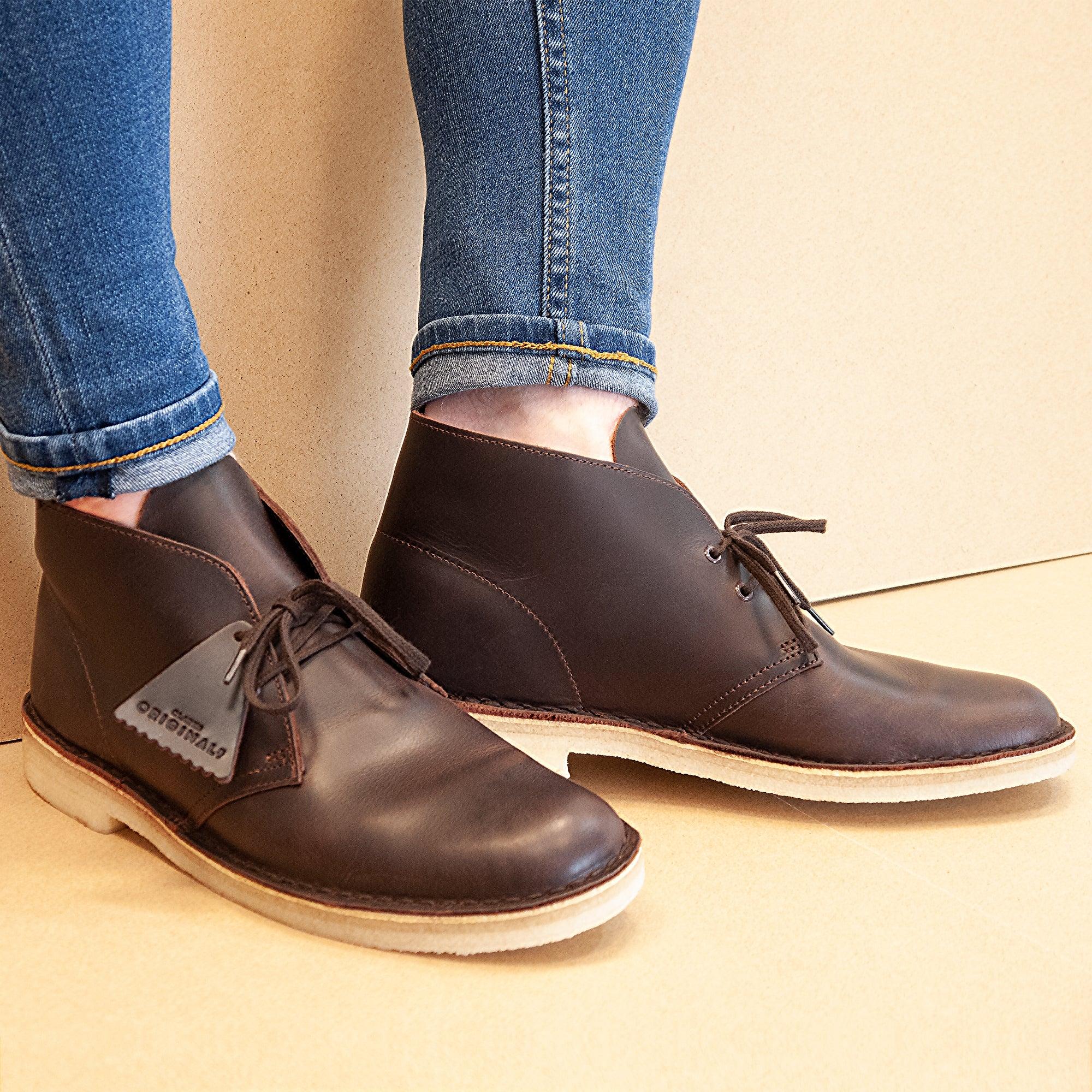 clark leather boots