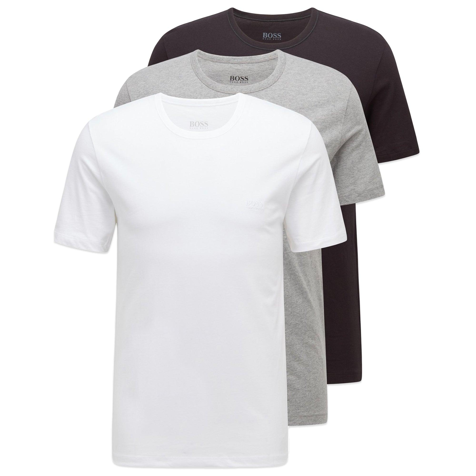 BOSS by HUGO BOSS 3 Pack Cotton T-shirts in White for Men | Lyst