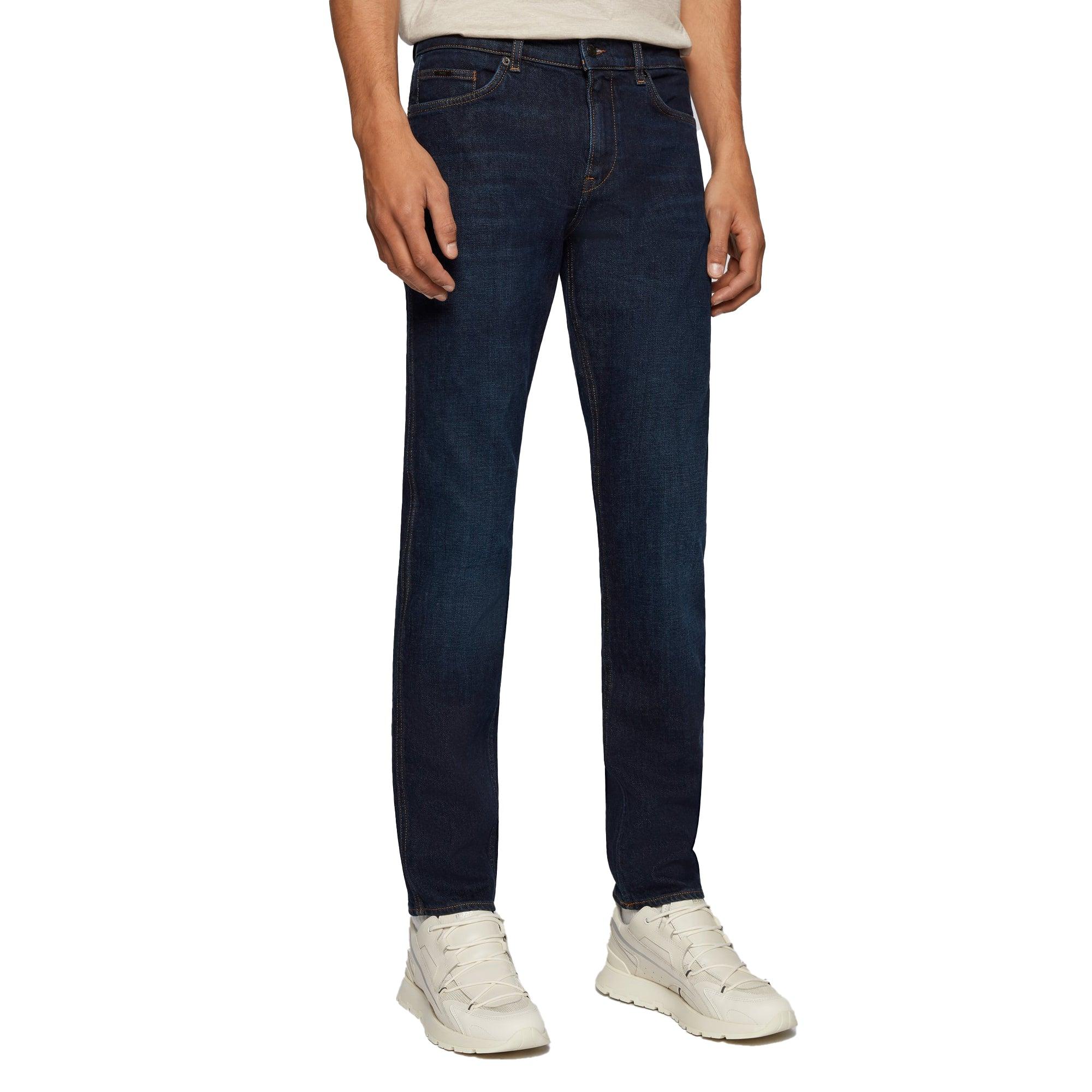 HUGO Denim Slim Fit Jeans im 5-Pocket-Design Modell Delaware in Blau für Herren Herren Bekleidung Jeans Enge Jeans 