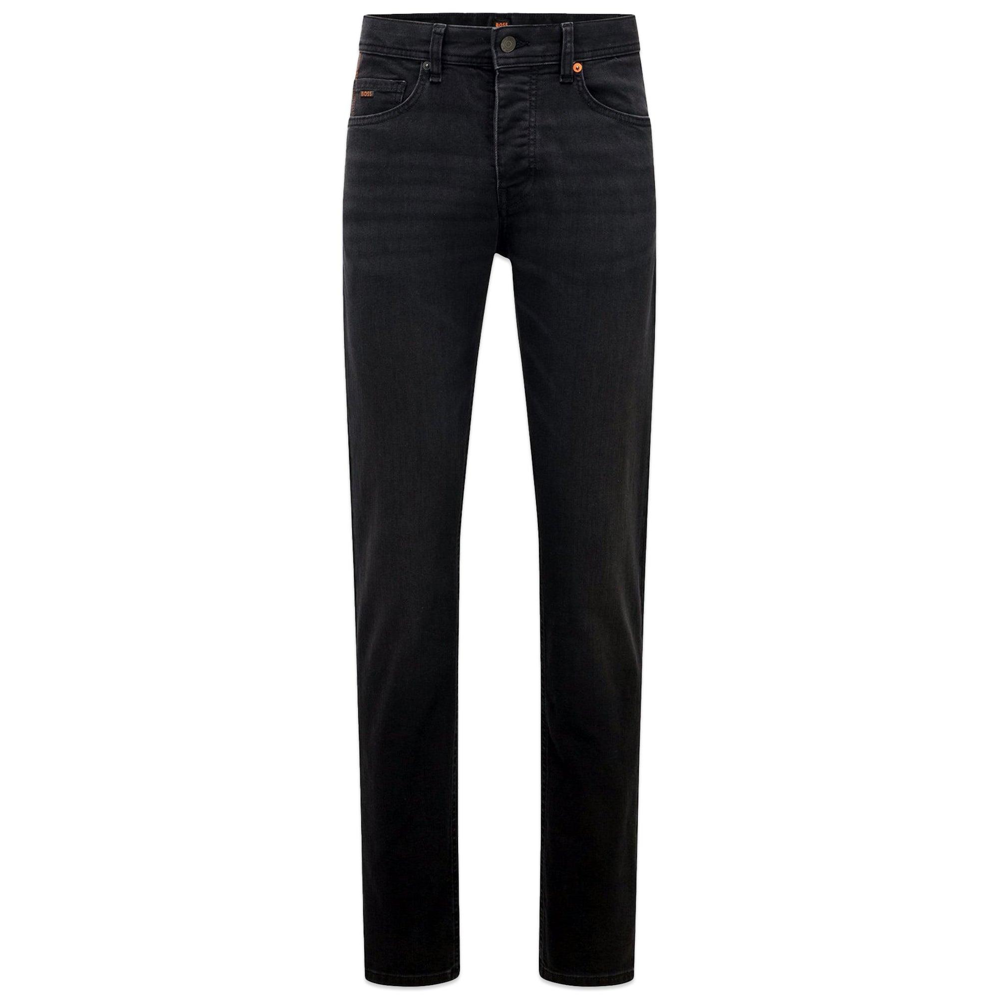 BOSS by HUGO BOSS Delaware Slim Fit Jeans - Jet Black Stretch for Men | Lyst