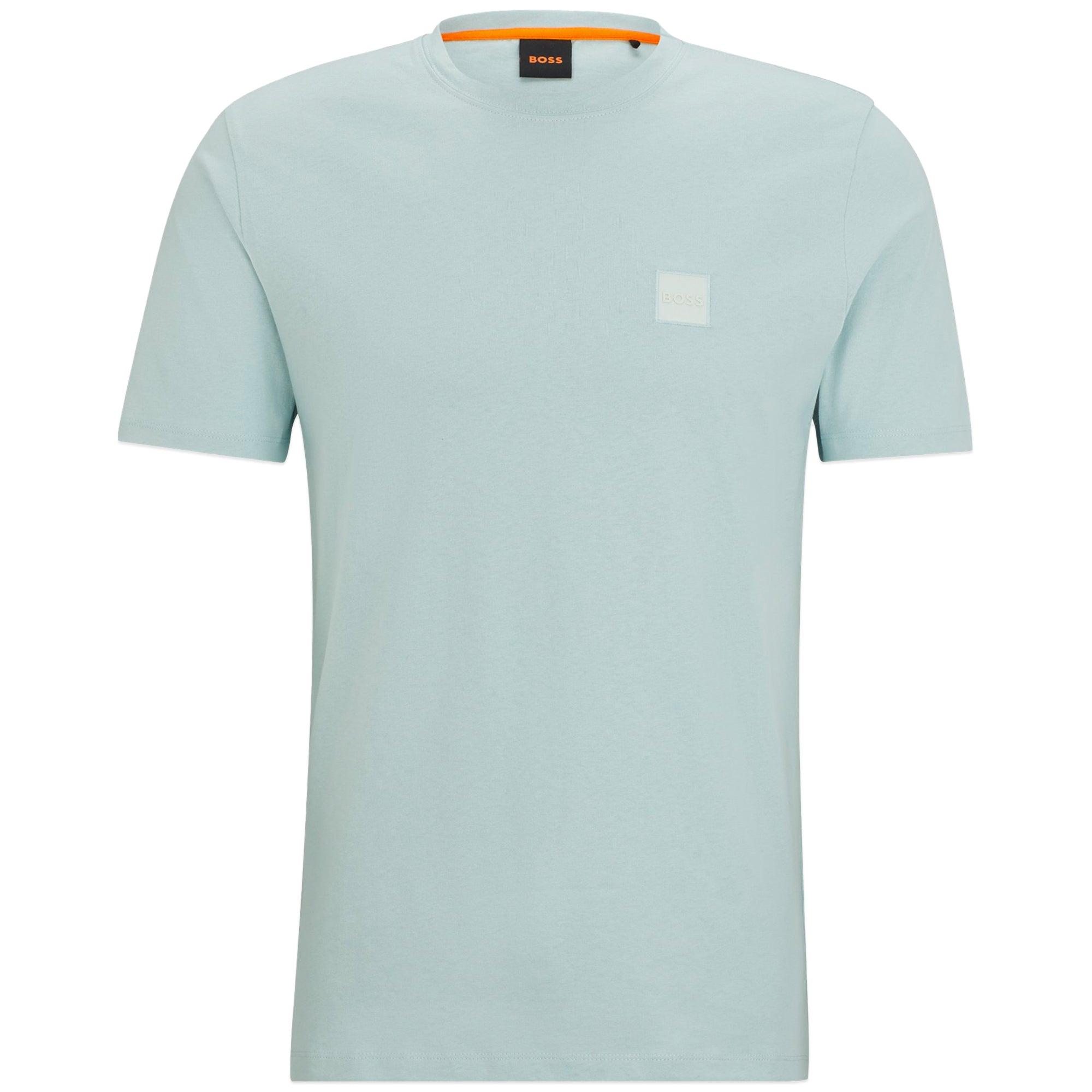 Hugo boss t shirt green clearance square