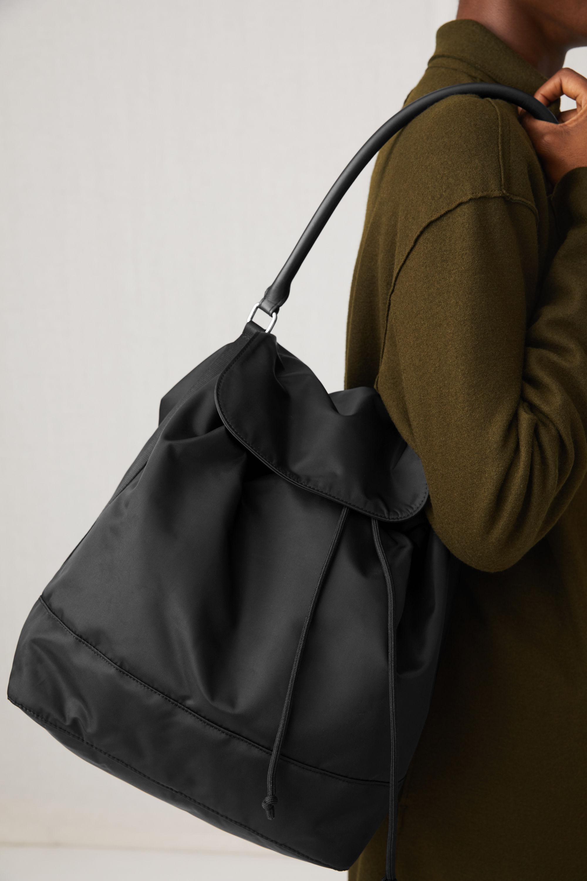 ARKET Synthetic Nylon Bucket Backpack in Black - Lyst