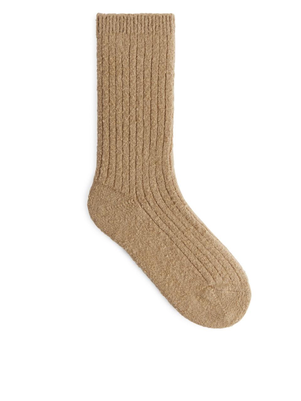 ARKET Bouclé Socks in Natural | Lyst UK