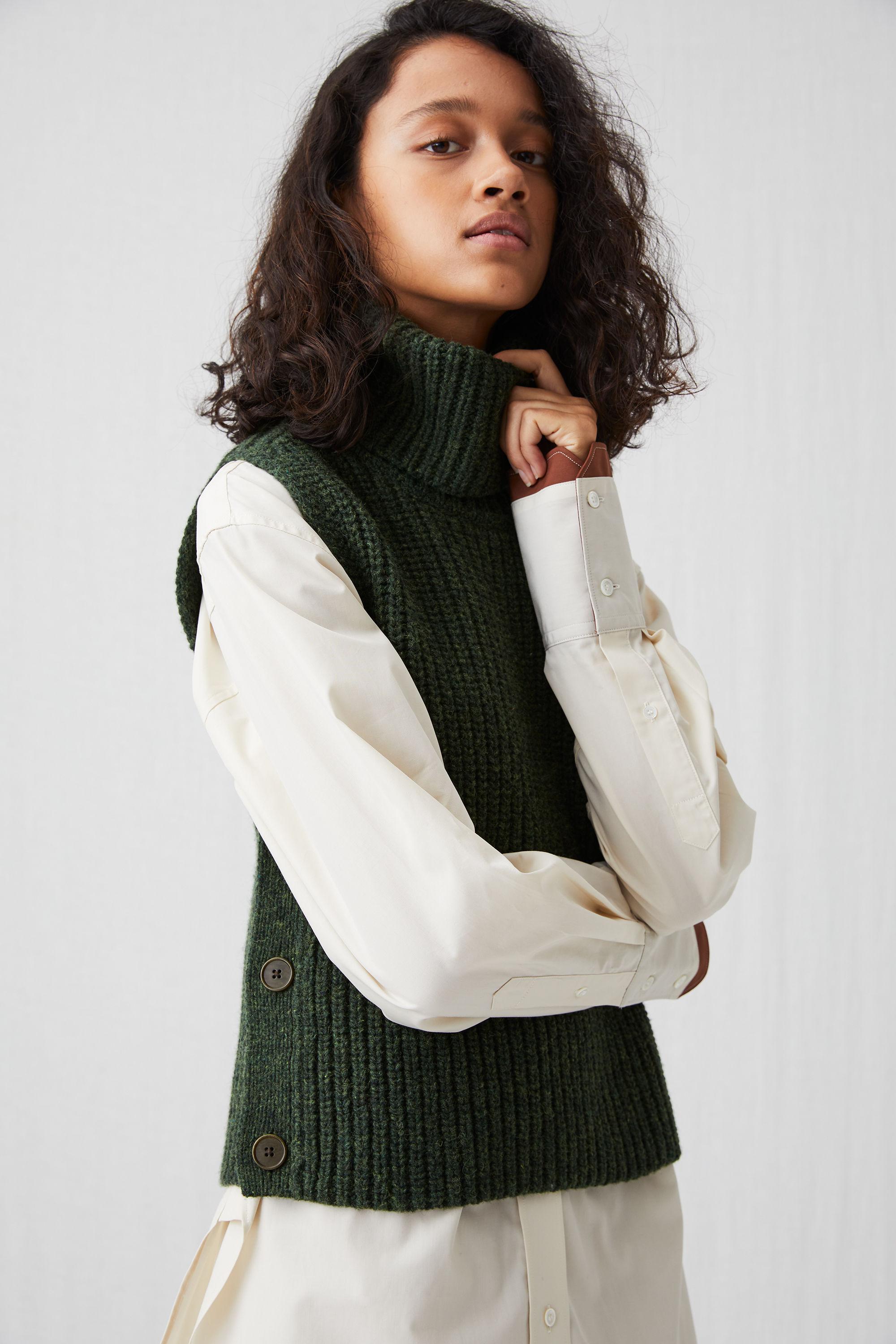 arket jacquard knit vest