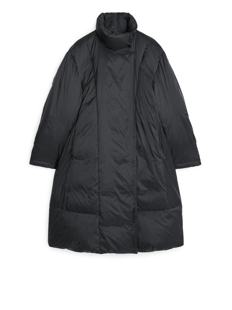 ARKET Synthetic A-line Down Puffer Coat in Black - Lyst