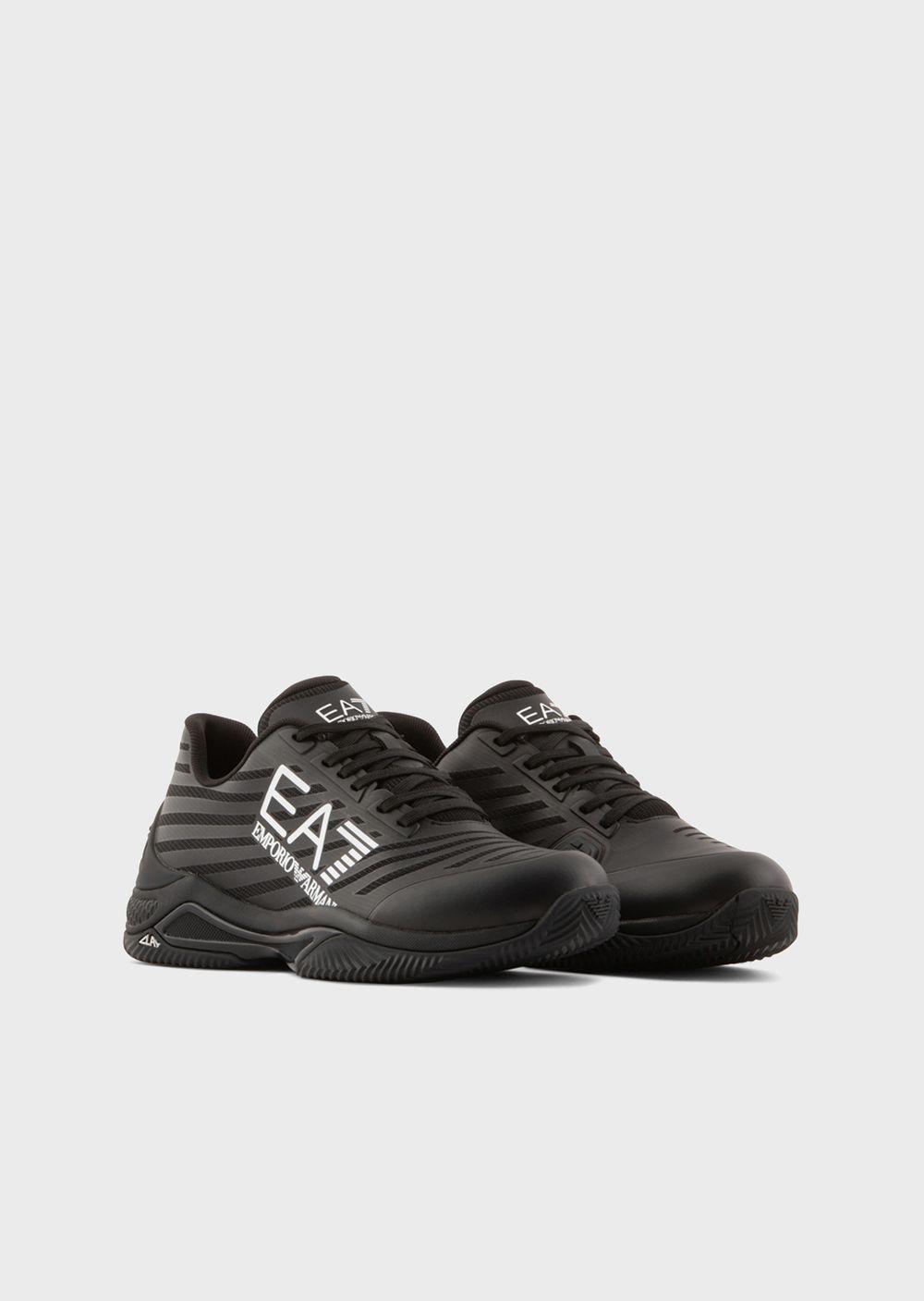 Emporio Armani Tennis Tech Clay Sneakers in Black Lyst