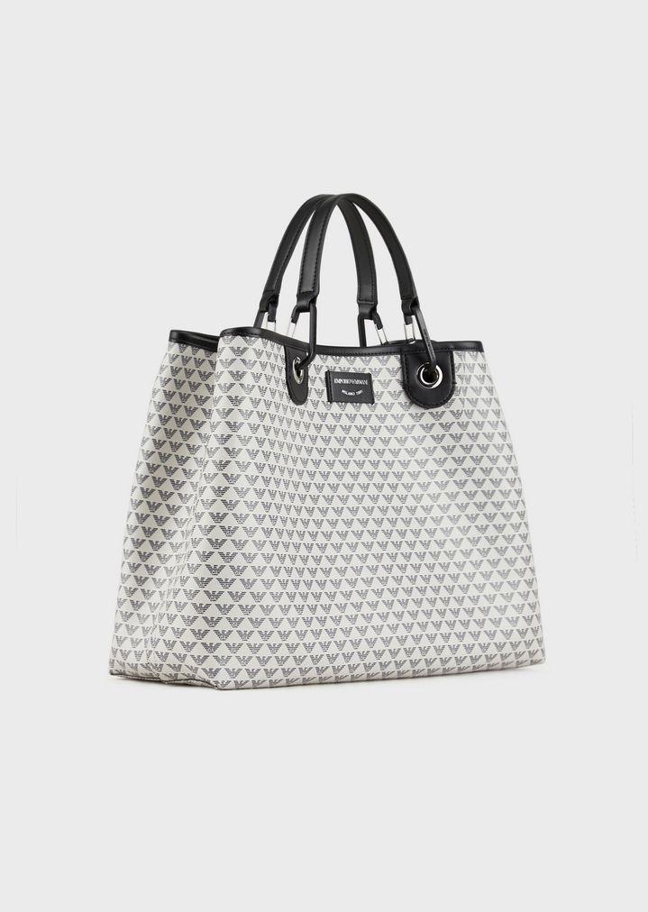 Emporio Armani Myea Bag Shopper With All-over Logo - Lyst