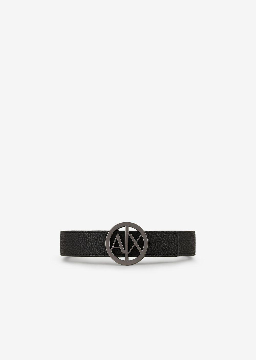 emporio armani logo plate belt