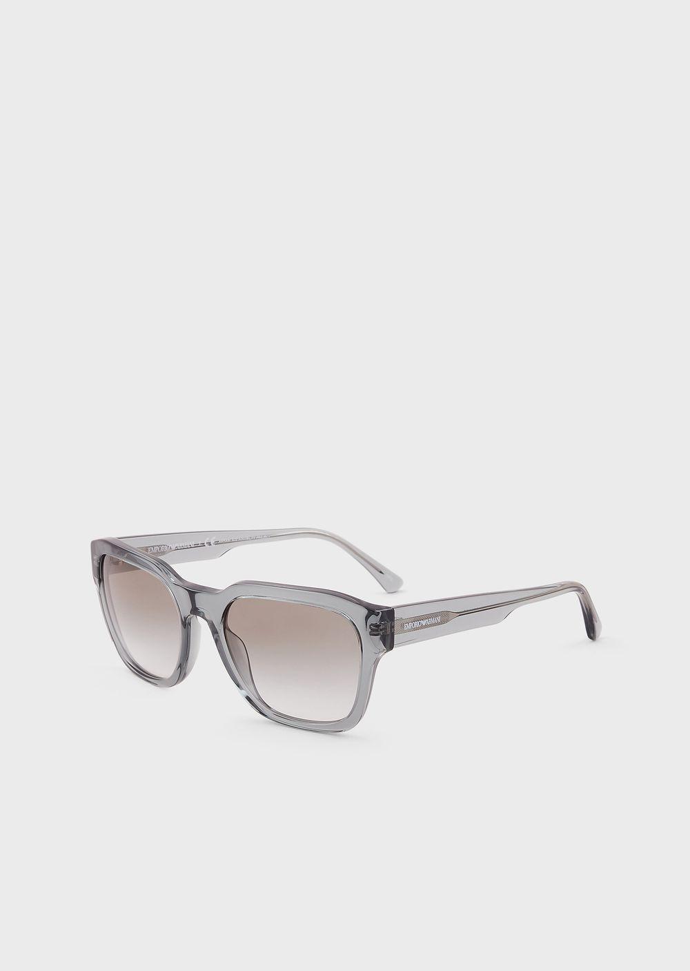 Emporio Armani Men's Square Sunglasses in Blue for Men | Lyst