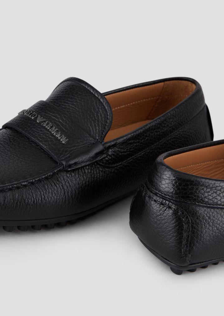 Emporio Armani Leather Driving Shoes in 