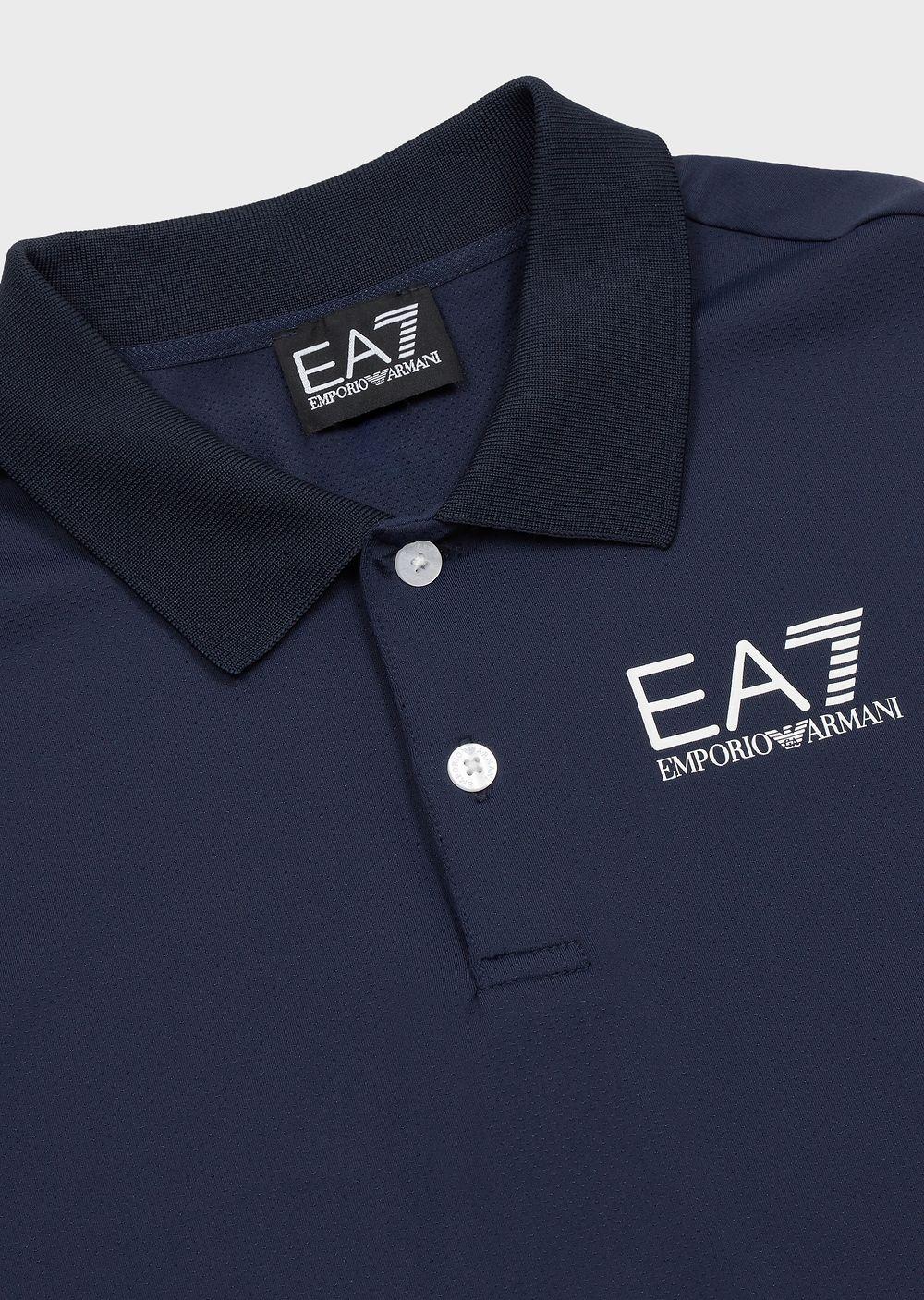 Emporio Armani Tennis Pro Boy Polo Shirt In Ventus7 Technical Fabric in  Blue for Men | Lyst