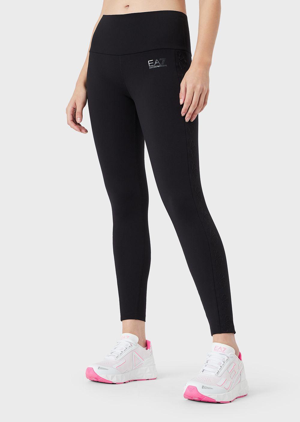 Emporio Armani Lace Dynamic Athlete Leggings In Vigor7 Technical Fabric in  Black | Lyst