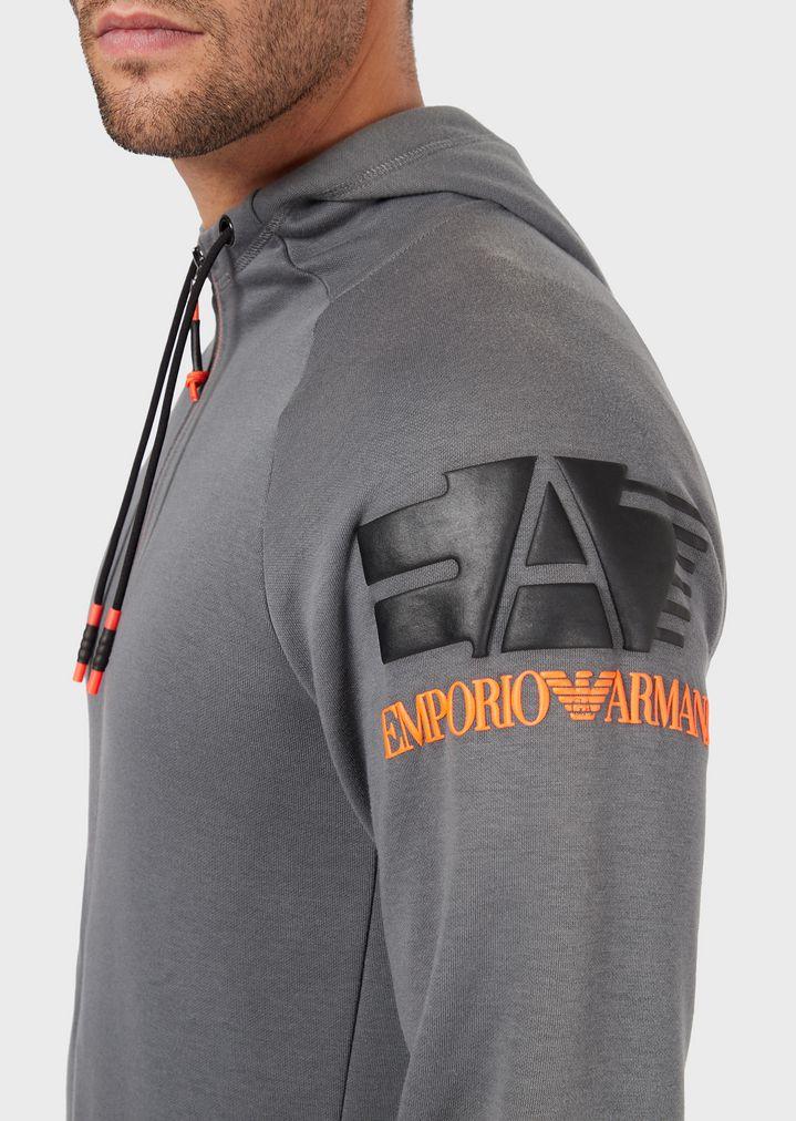 Emporio Armani Cotton Tracksuit in Gray for Men - Lyst