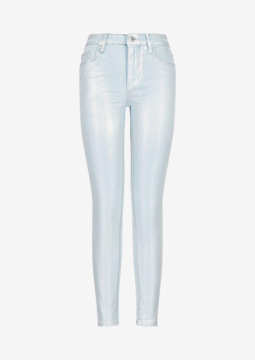 Emporio Armani Armani Exchange - J10 Iridescent Super Skinny Cropped Denim  Jeans in White for Men | Lyst