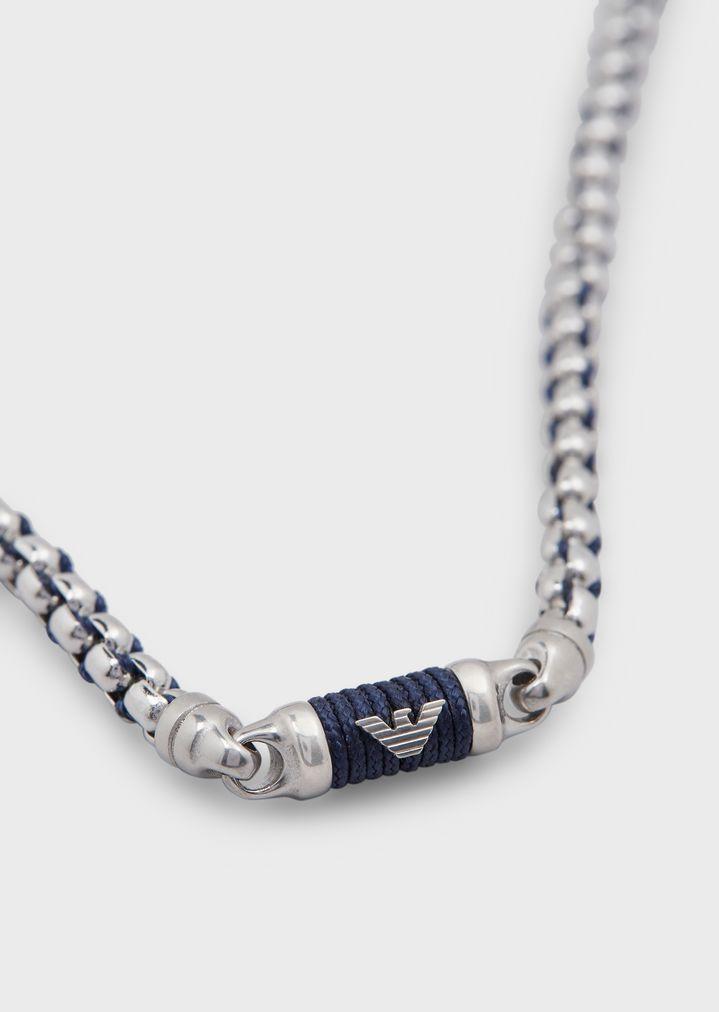 Emporio Armani Synthetic Man Stainless Steel Necklace in Silver (Metallic) for Men Lyst