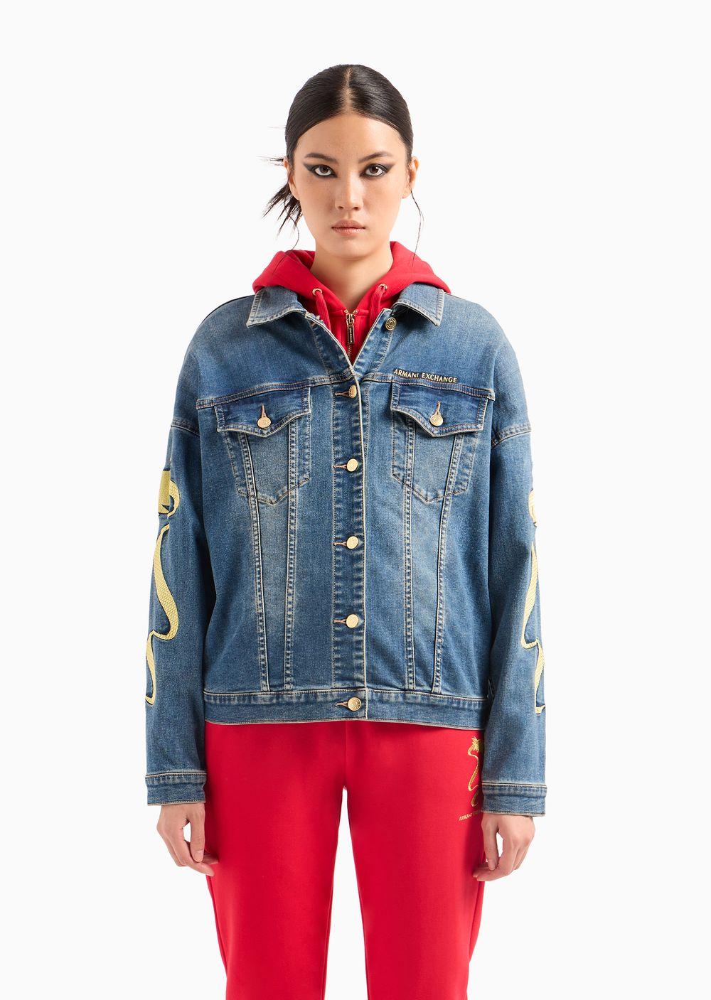 Denim jacket armani new arrivals