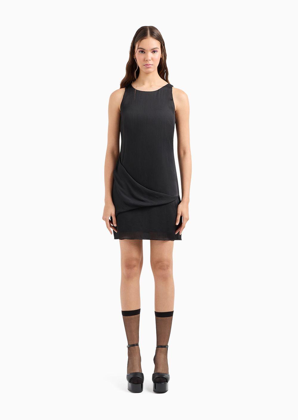 Armani exchange sleeveless discount notched collar shirtdress