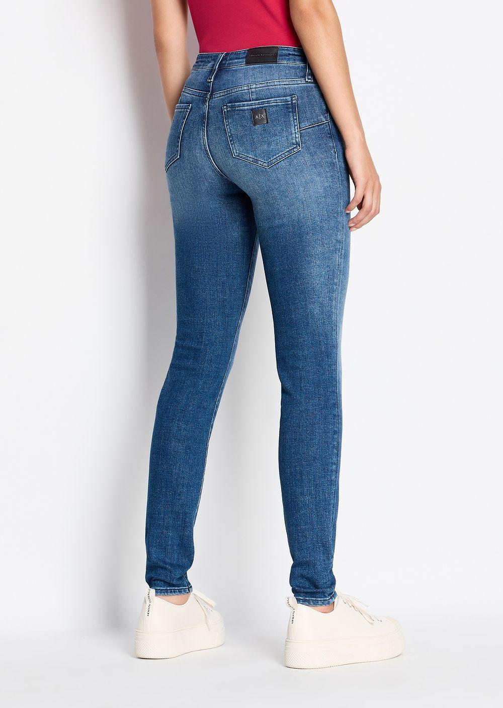 Armani Exchange Super Skinny Jeans in Blue | Lyst