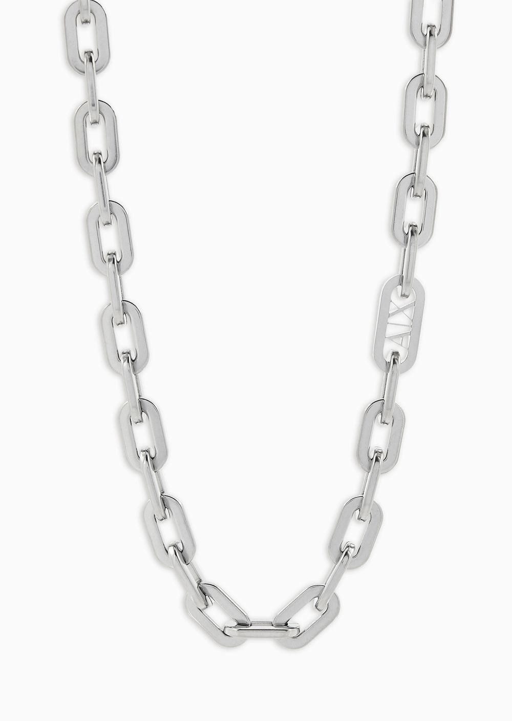 Armani Exchange Stainless Steel Chain Necklace in White Lyst UK