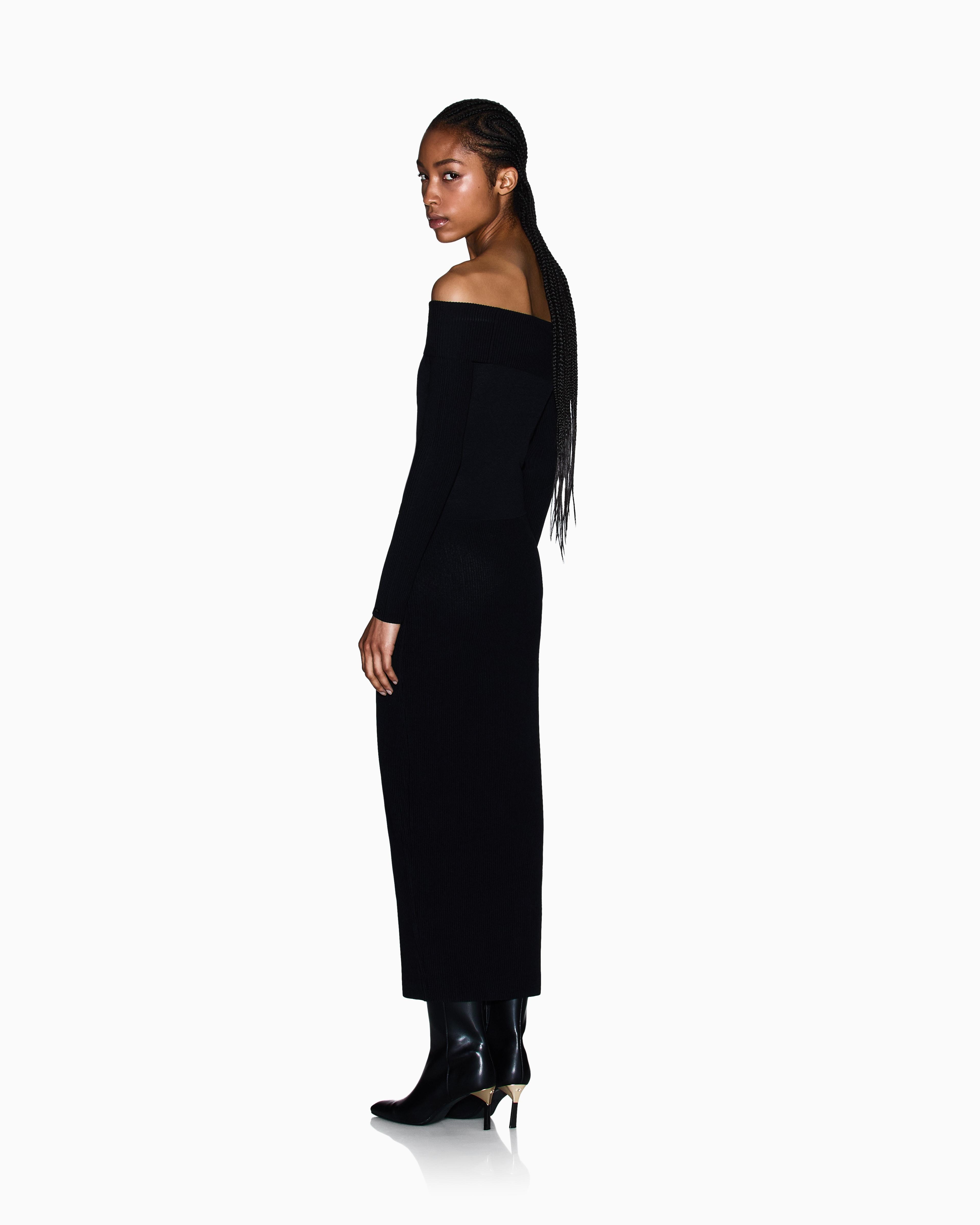 chinese dress ladies Armani Exchange Women's Long Sleeve Tee Dress, Black, Large at Amazon  Women's Clothing store main image 0