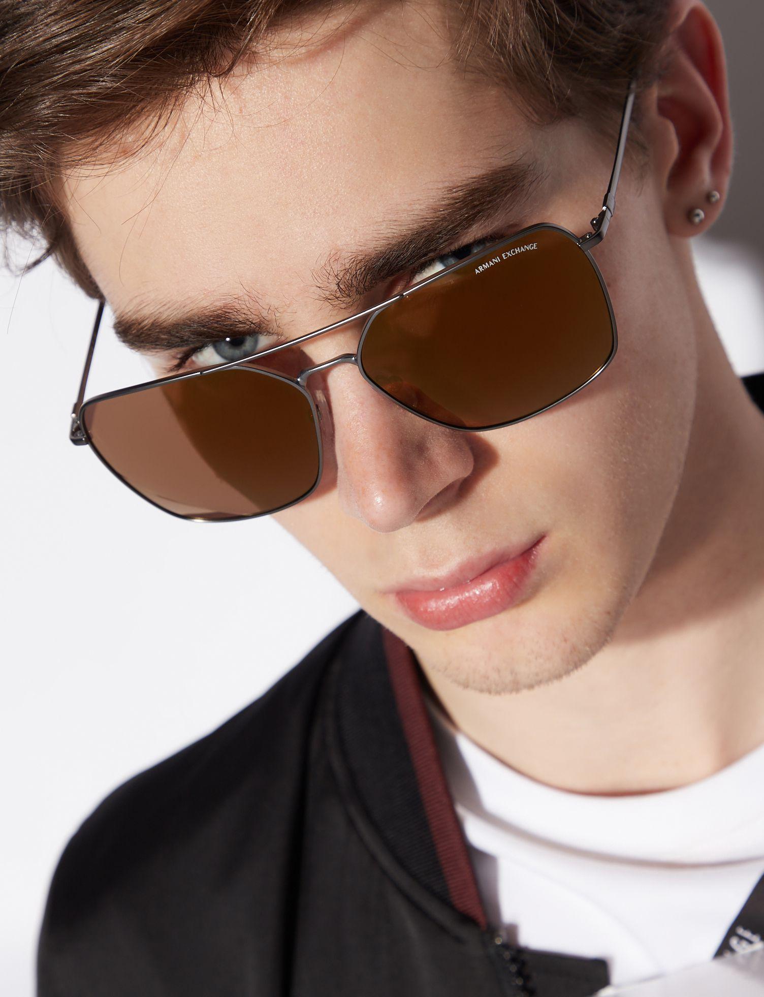 armani exchange classic square sunglasses