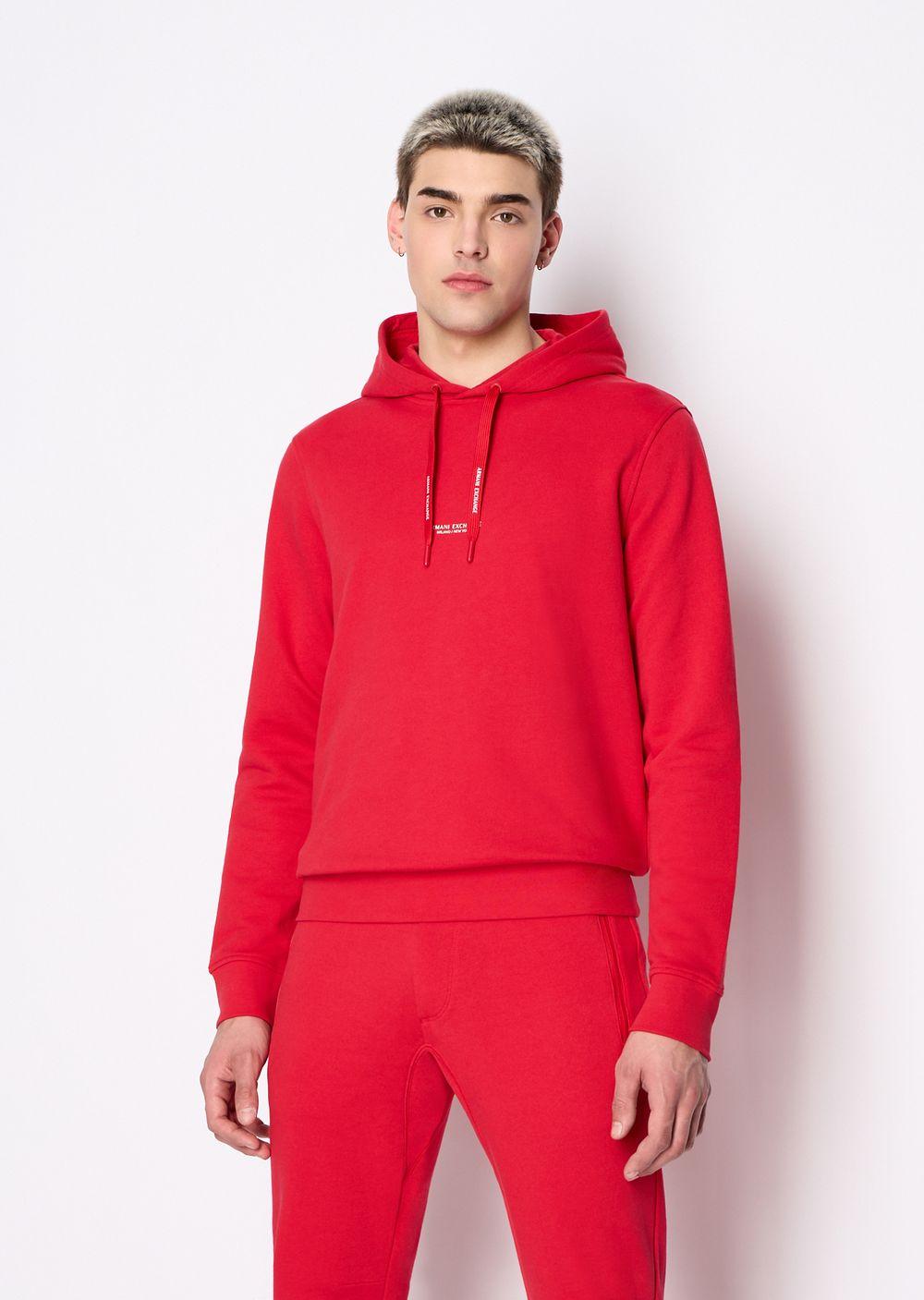 Armani exchange red hoodie hot sale