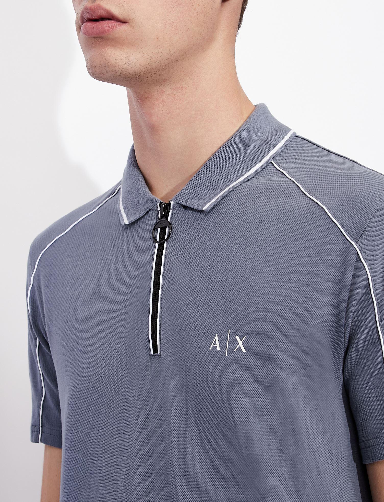 armani zip polo shirt