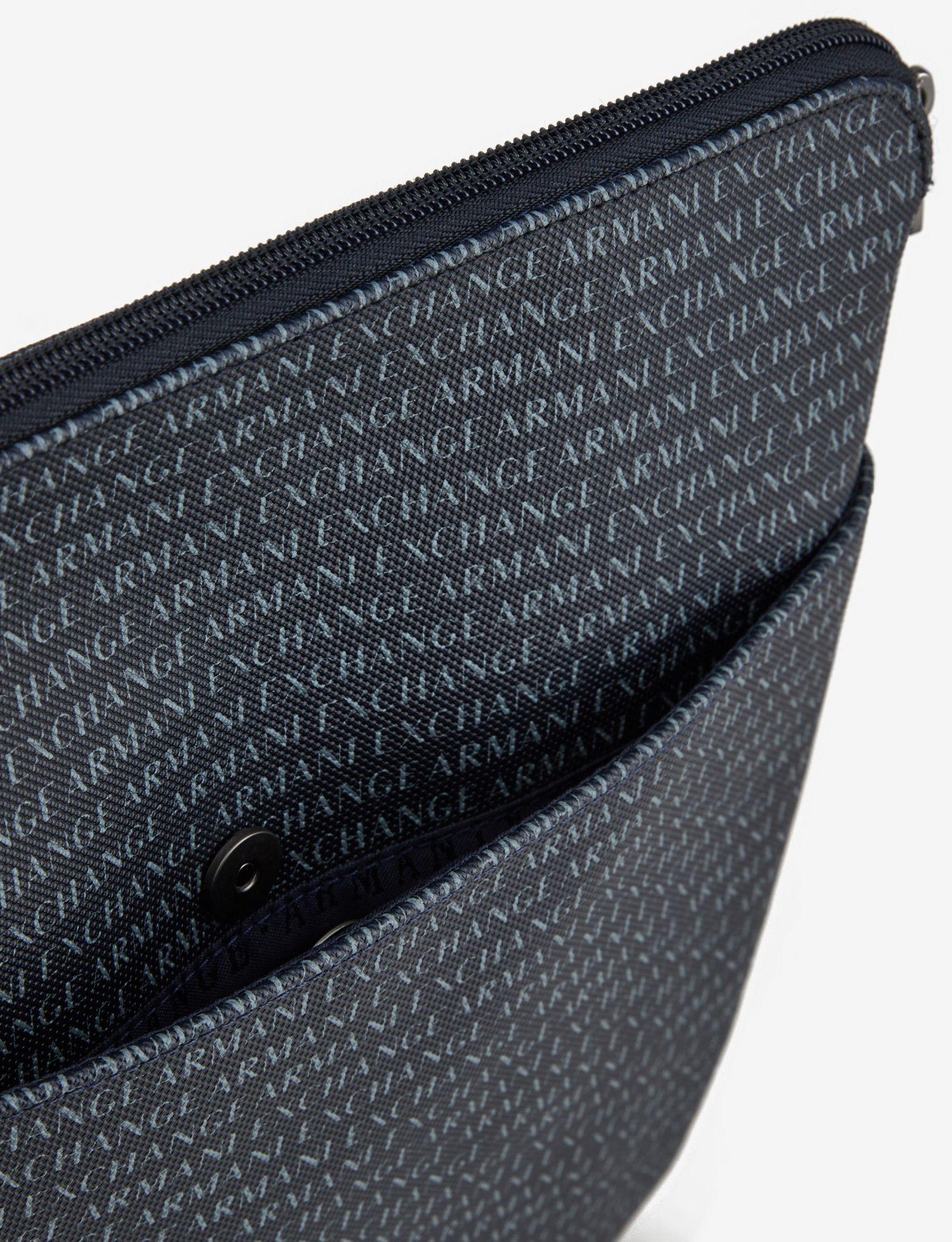 Armani Exchange Synthetic Graffiti Logo Fabric Shoulder Bag In Navy Blue Blue For Men Save 19 Lyst