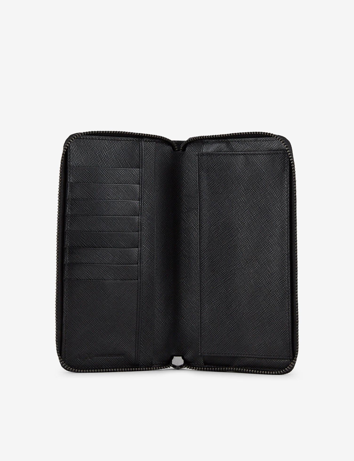 Armani Exchange Synthetic Continental Wallet in Black for Men Lyst