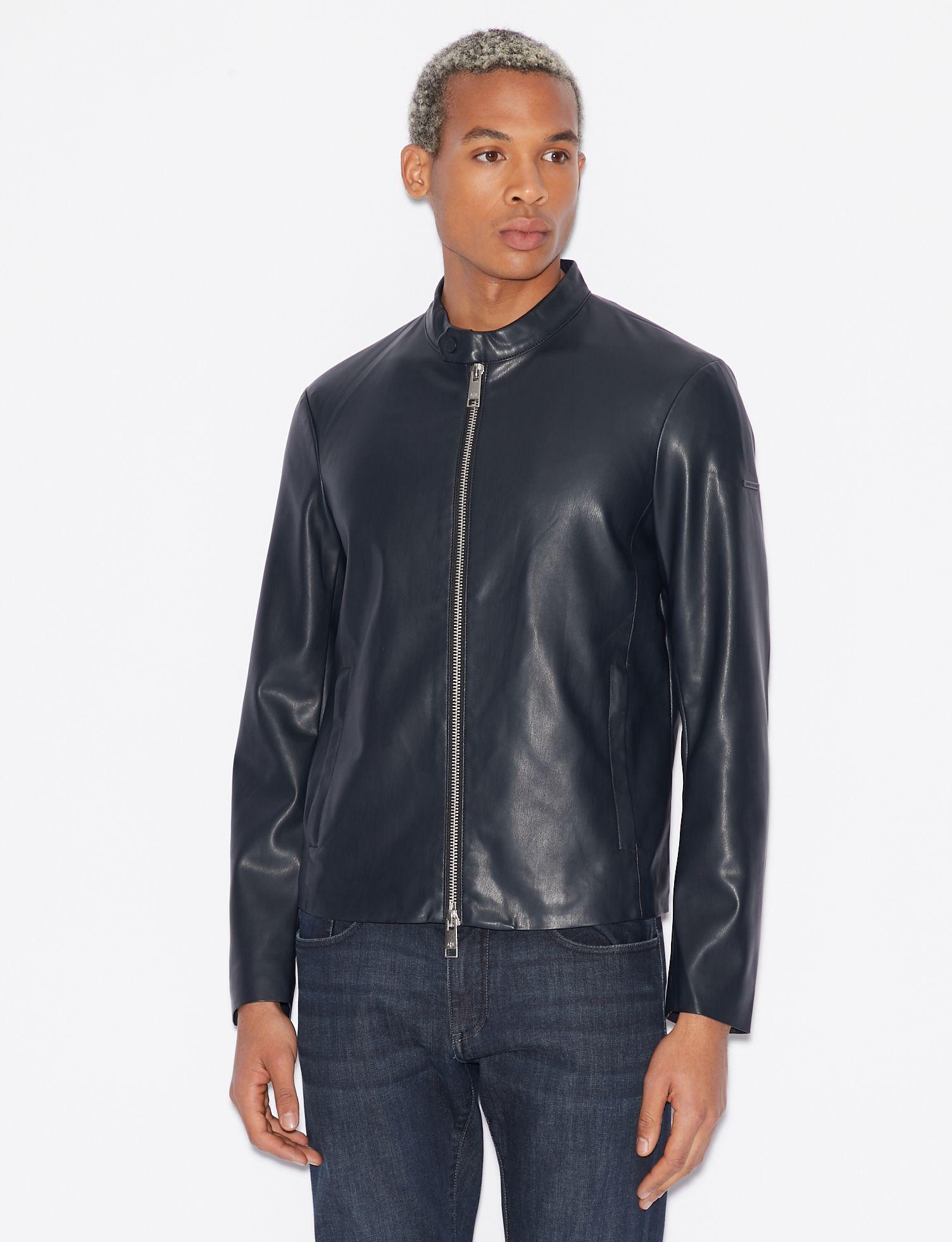 armani exchange leather jackets