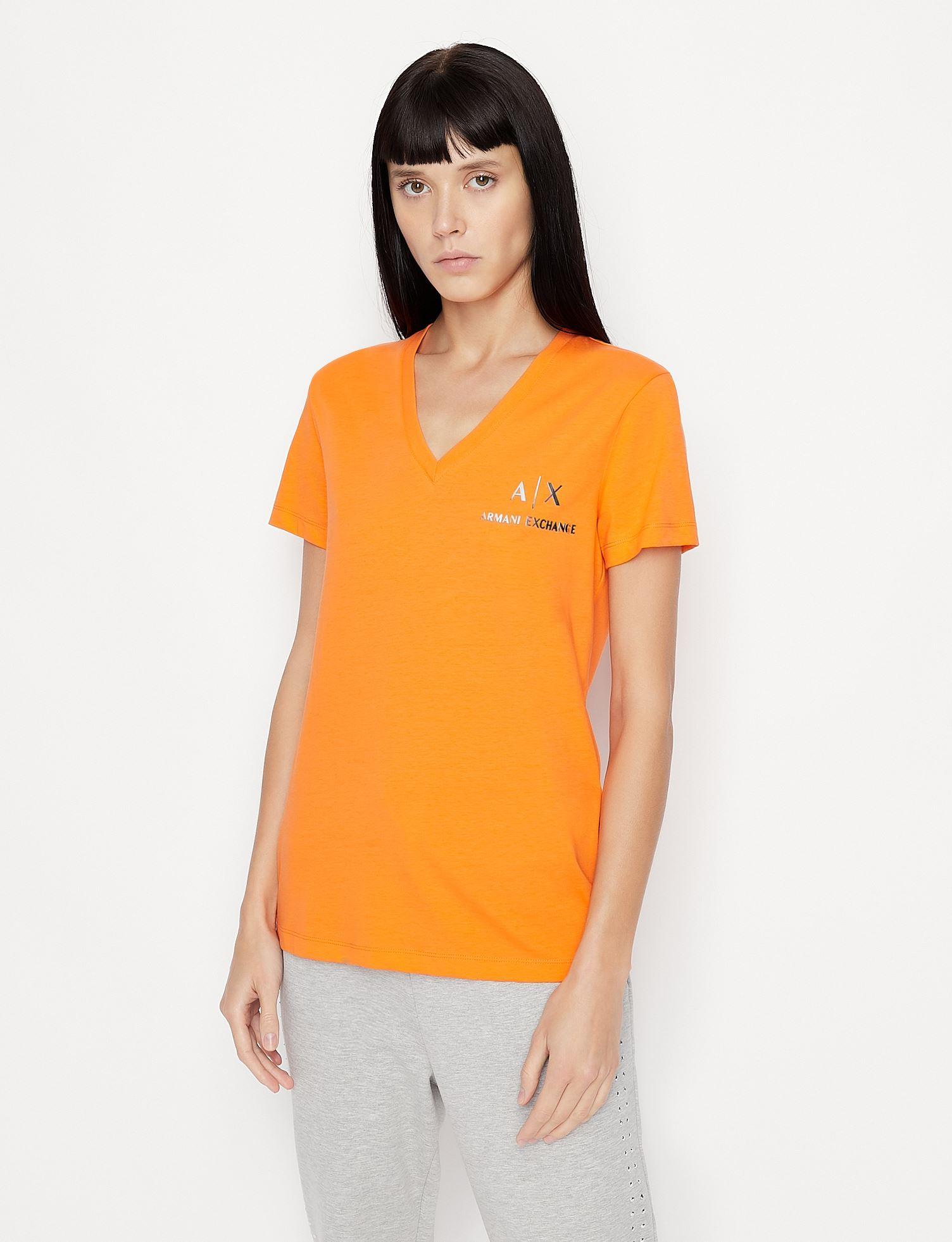 orange armani exchange shirt
